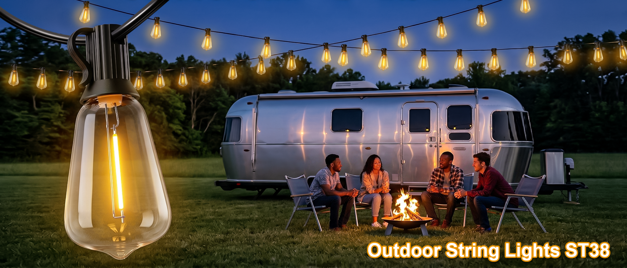 ST38 Bluetooth Outdoor String Lights，Bluetooth light string，Outdoor light string，