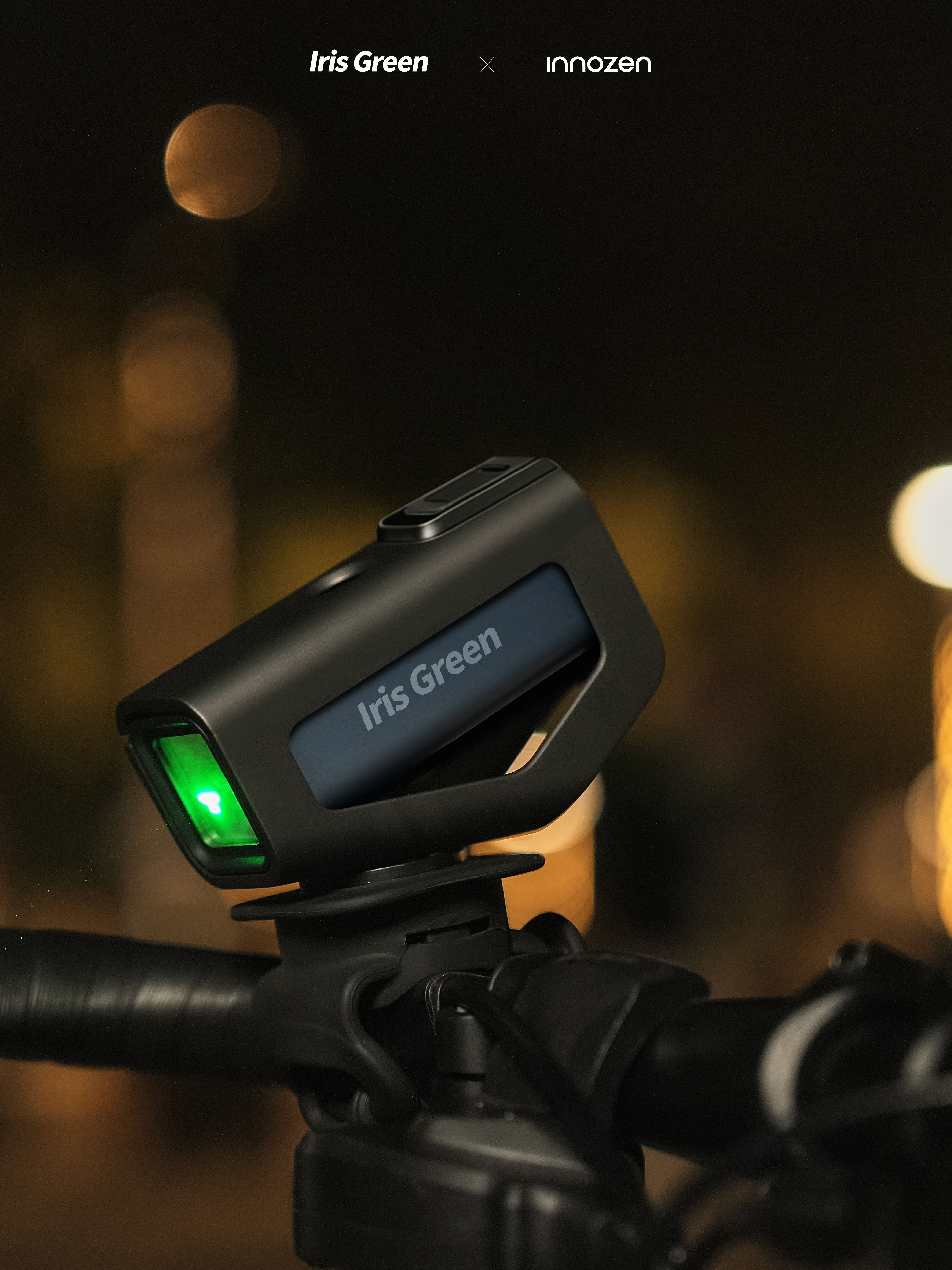 Italian design，IrisGreen，Kickstarter，innozendesign，HUD，Bike navigation，Highway Night Ride，Night Ride Essential，