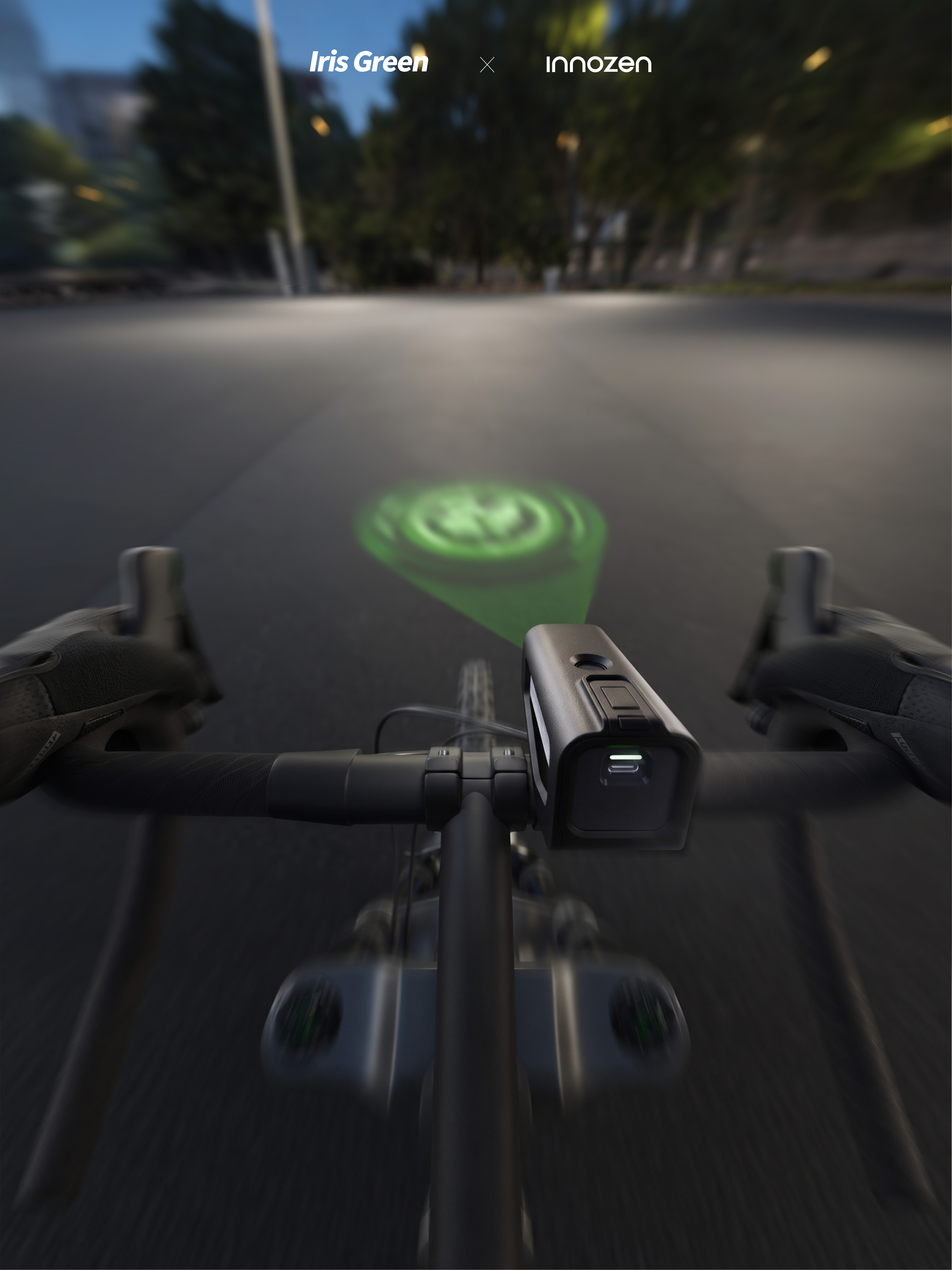Italian design，IrisGreen，Kickstarter，innozendesign，HUD，Bike navigation，Highway Night Ride，Night Ride Essential，