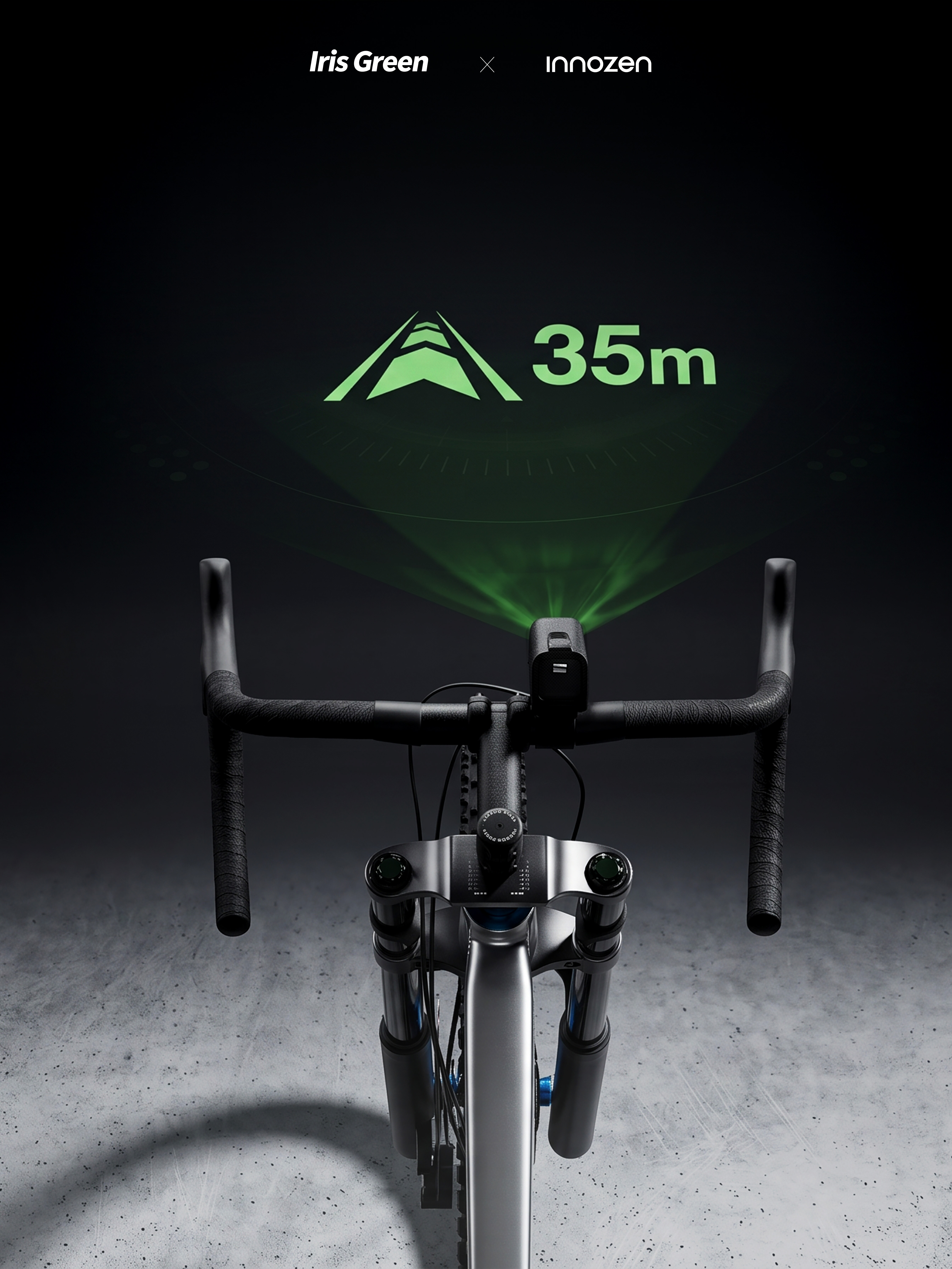 Italian design，IrisGreen，Kickstarter，innozendesign，HUD，Bike navigation，Highway Night Ride，Night Ride Essential，