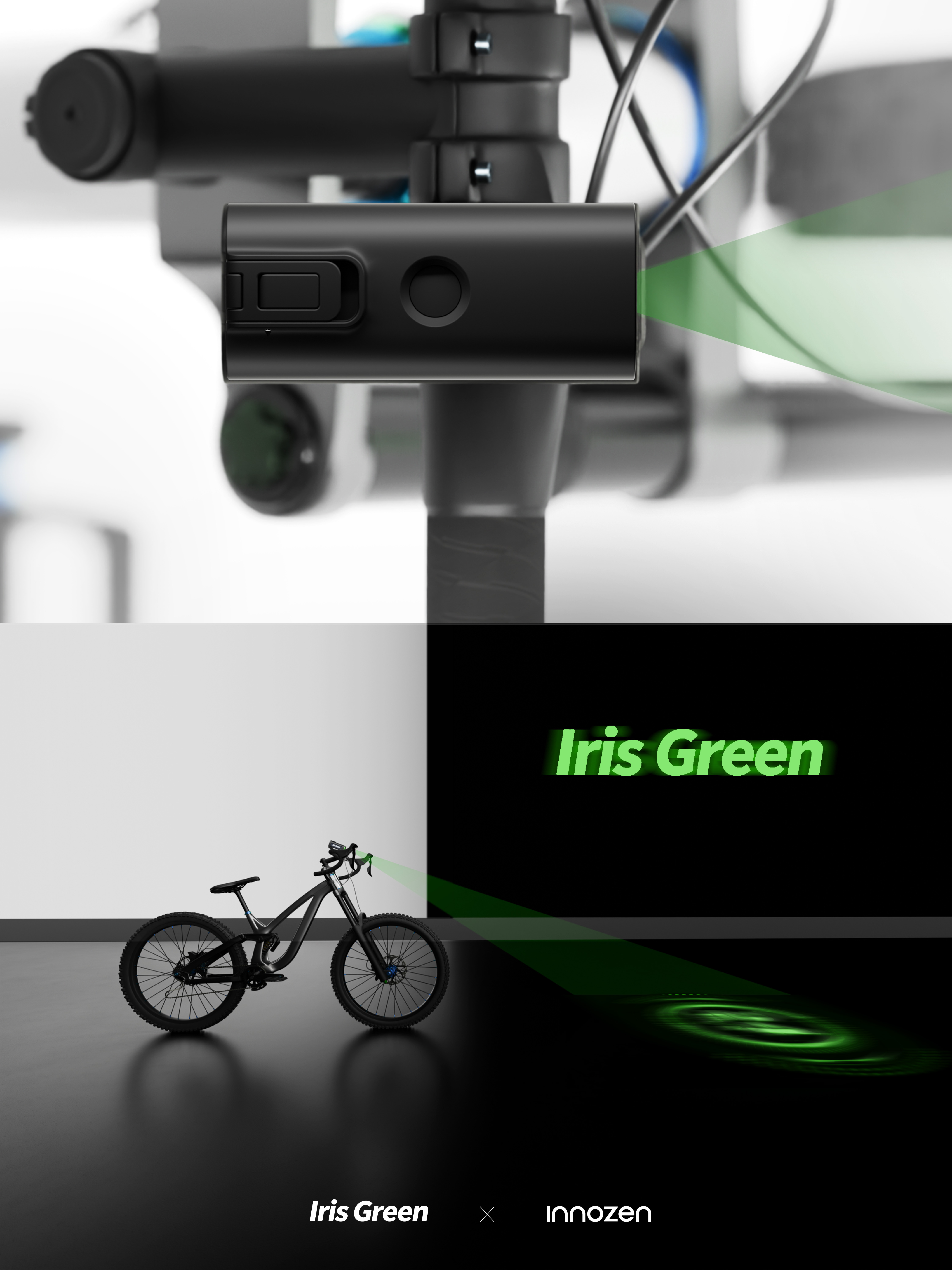 Italian design，IrisGreen，Kickstarter，innozendesign，HUD，Bike navigation，Highway Night Ride，Night Ride Essential，