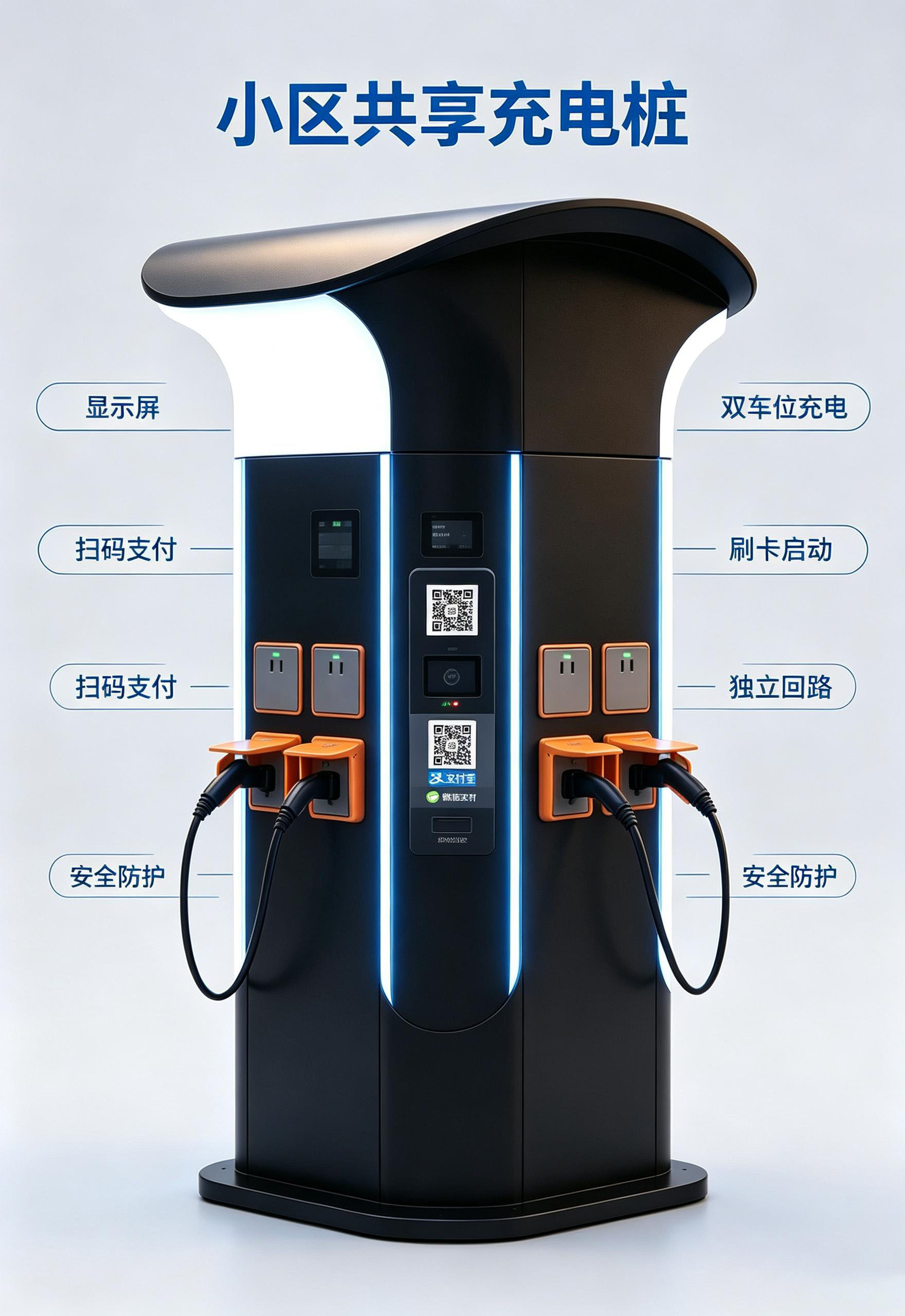 industrial design，Charging pile design，Product structure design，New energy equipment，Community public facilities，