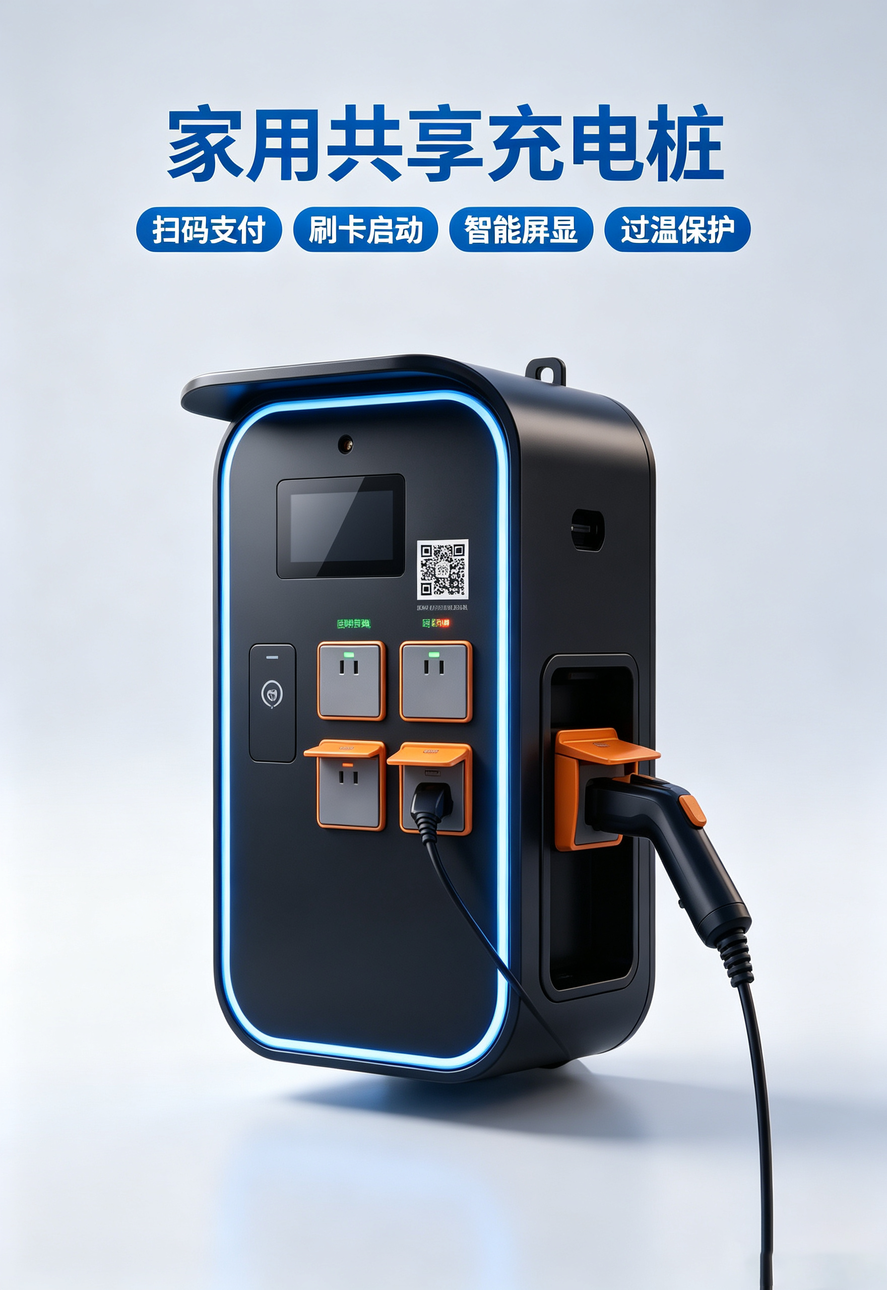 industrial design，Charging pile design，Product structure design，New energy equipment，Community public facilities，