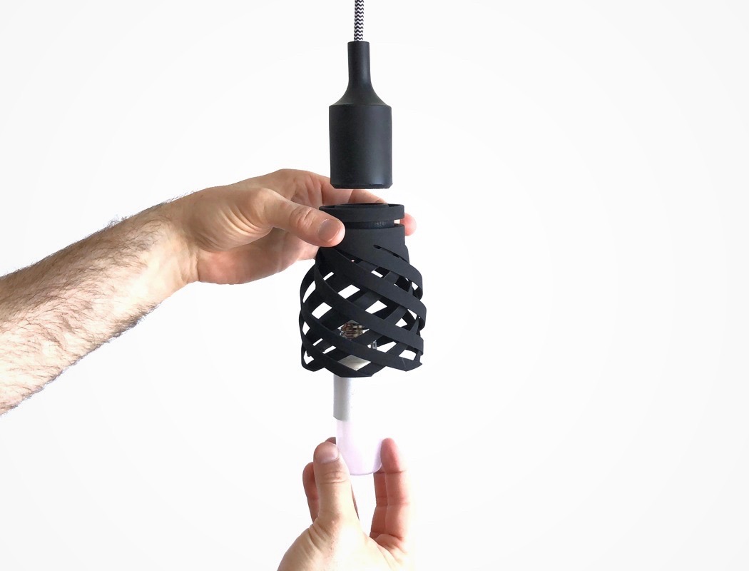 lamp，black，weave，Twist，Hanging lamp，