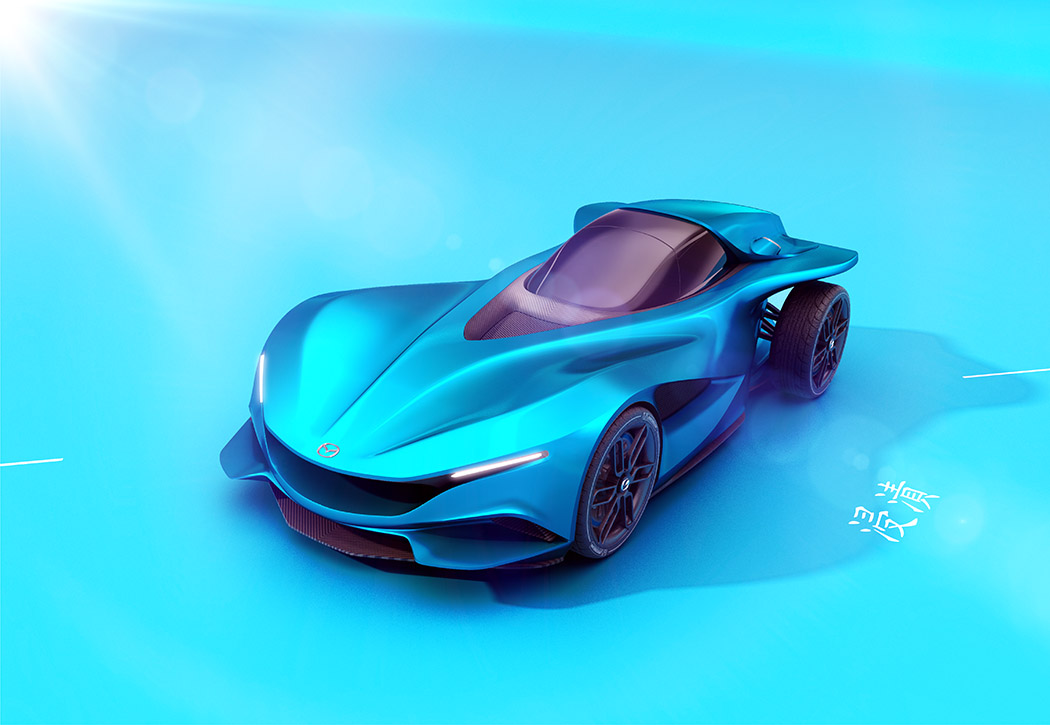 mazda，Immersion，Mazda，Sports car，vehicle，blue，