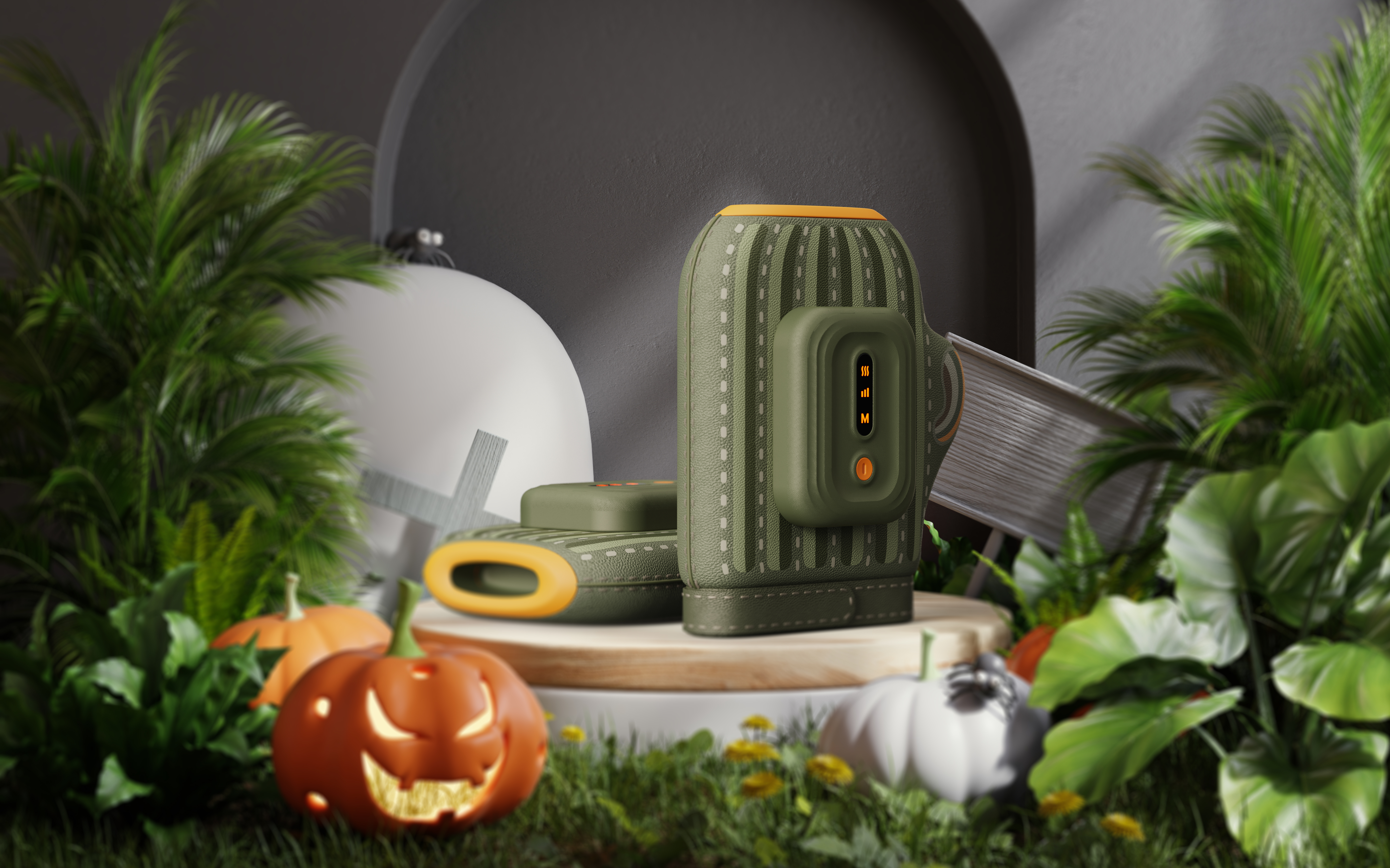 cactus，Immortal Story，Hand massage instrument，Color contrast design，Leather surface，Personal care products，Maiden heart，Full of vitality，