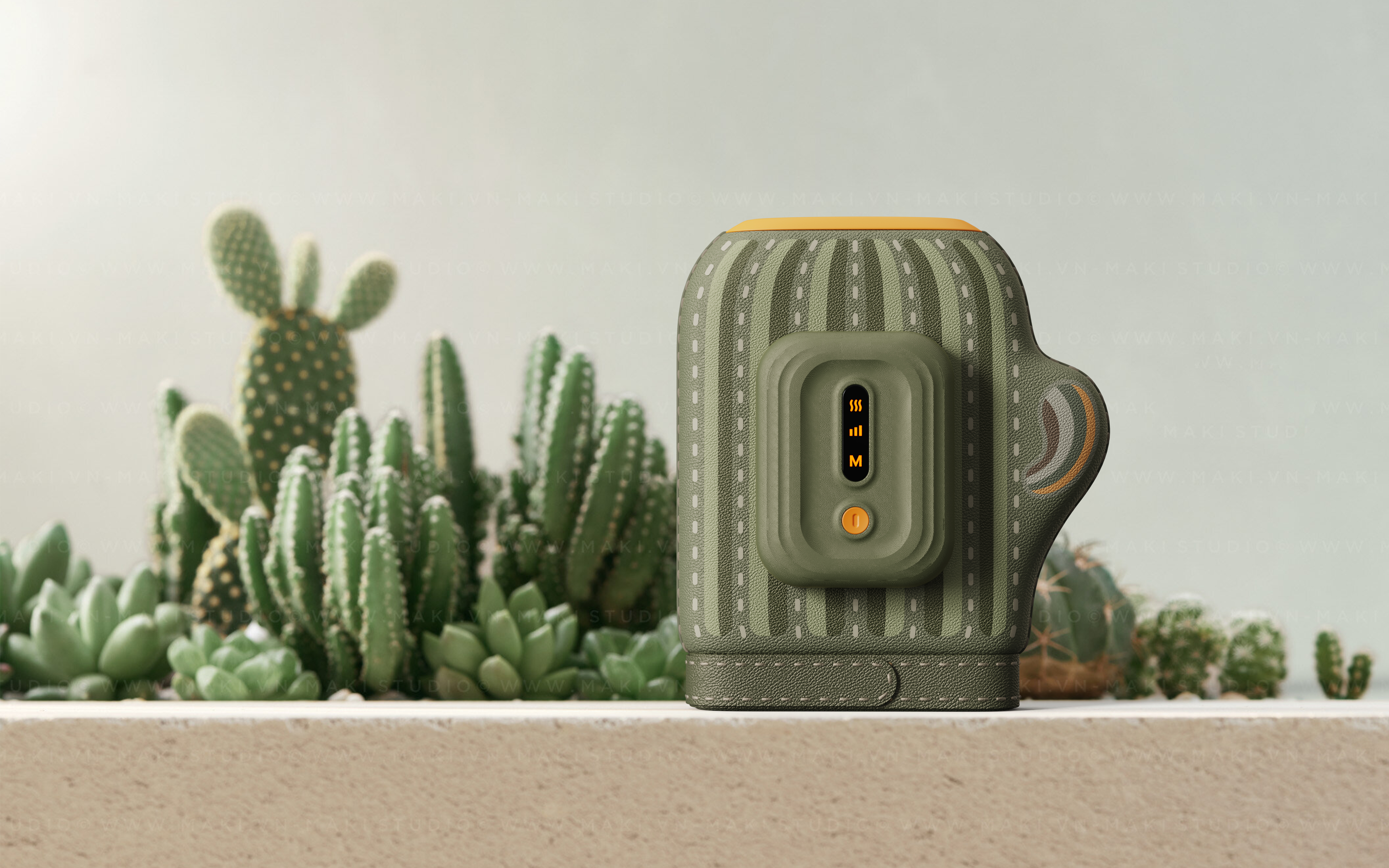 cactus，Immortal Story，Hand massage instrument，Color contrast design，Leather surface，Personal care products，Maiden heart，Full of vitality，