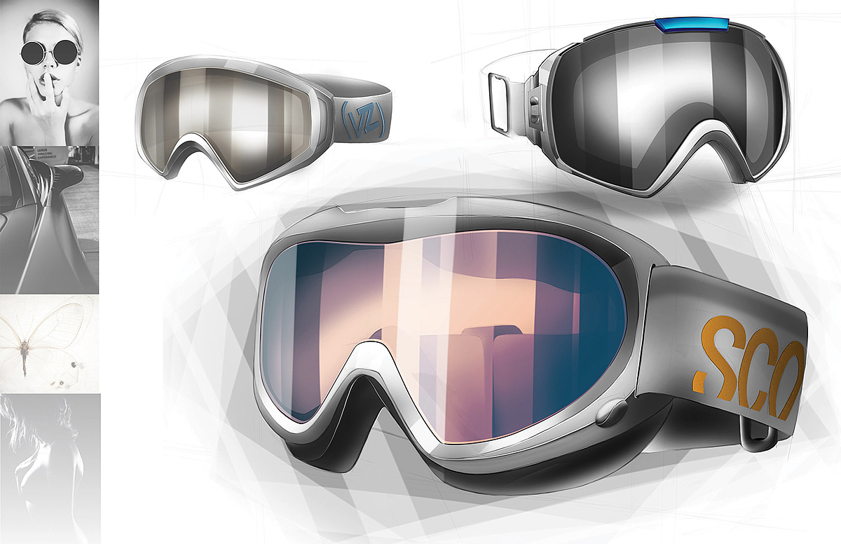 industrial design，outdoors，motion，Hand drawn，Helmet，