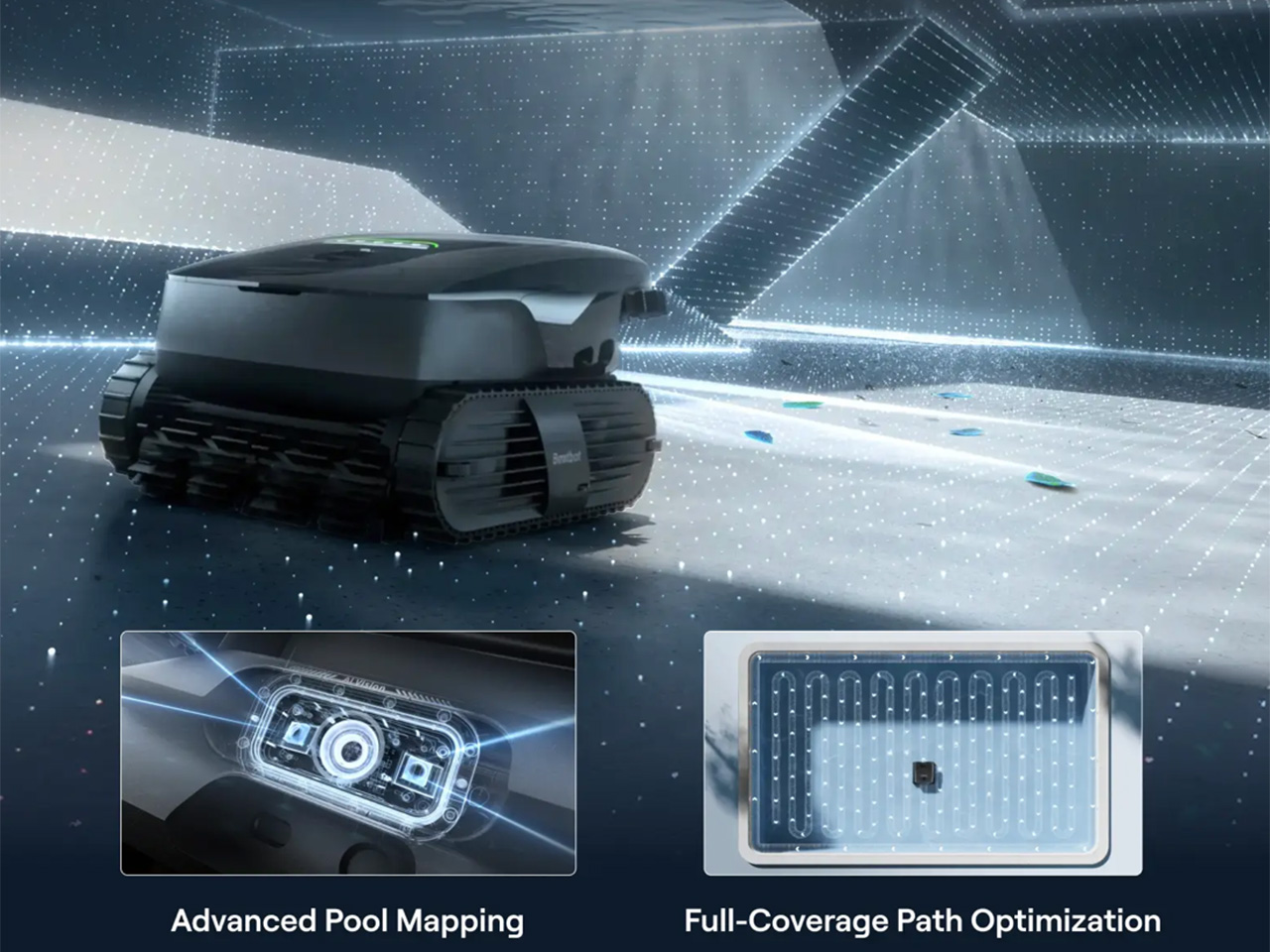 AquaSense X，robot，artificial intelligence，Swimming Pool Robot，