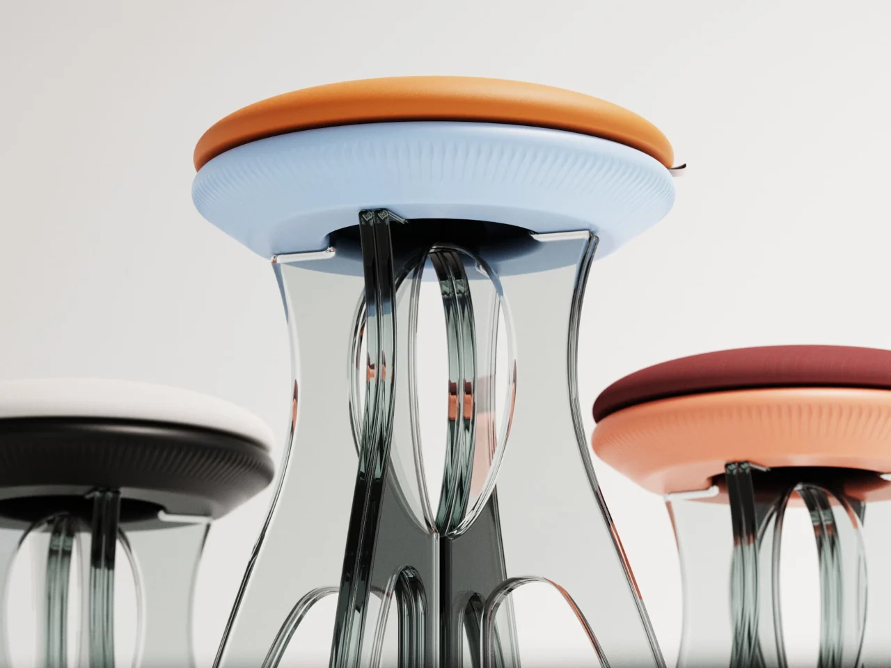 furniture design ，Tempered glass，3D printing，House of Sach，Tide Stool，