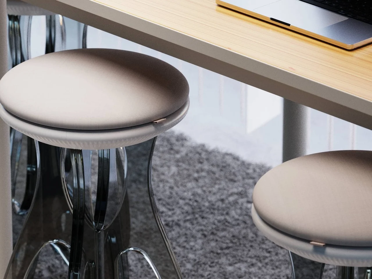 furniture design ，Tempered glass，3D printing，House of Sach，Tide Stool，