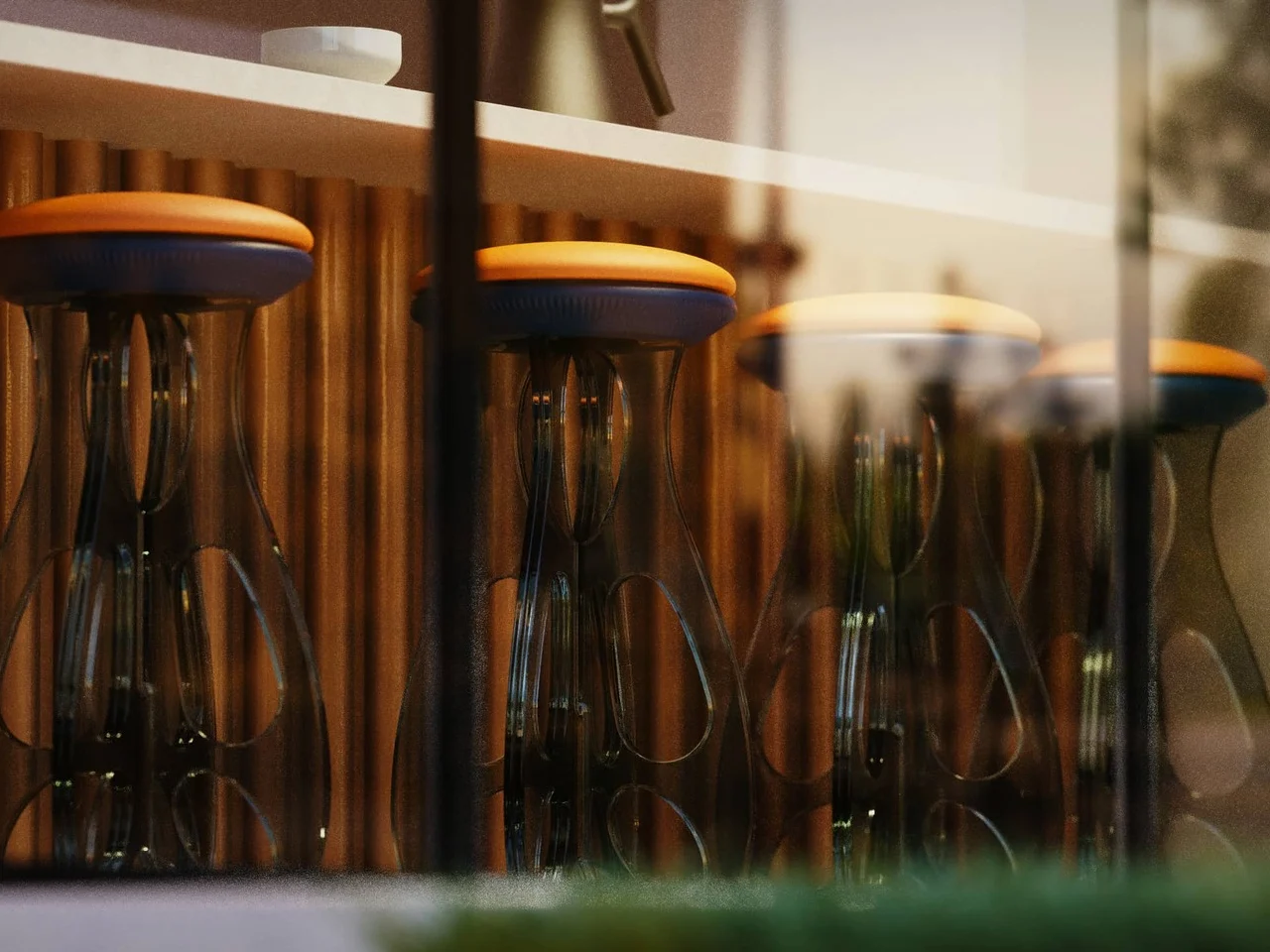 furniture design ，Tempered glass，3D printing，House of Sach，Tide Stool，