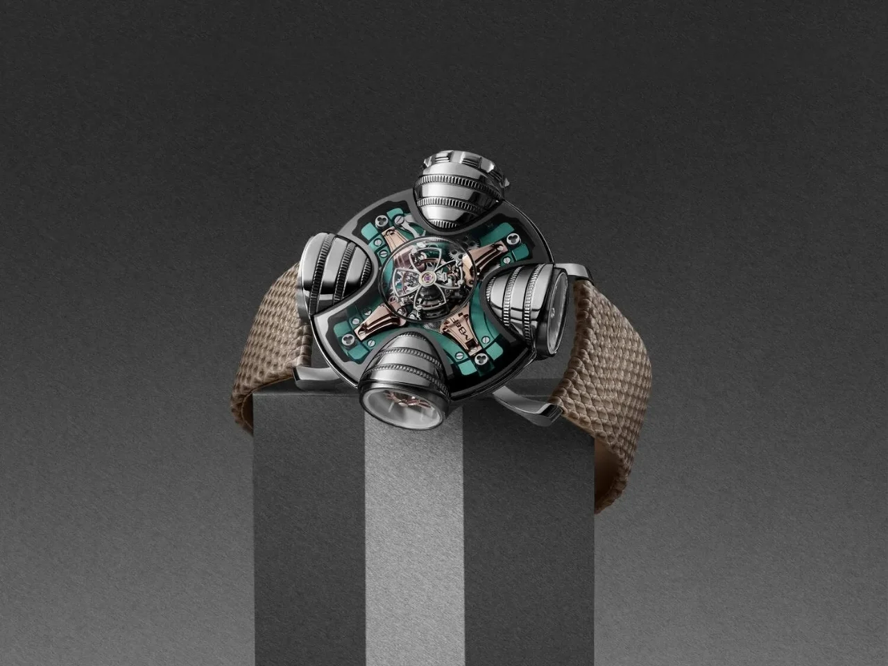 MB&F，HM11 Art Deco，flying tourbillon，Watch design，Stereo movement，