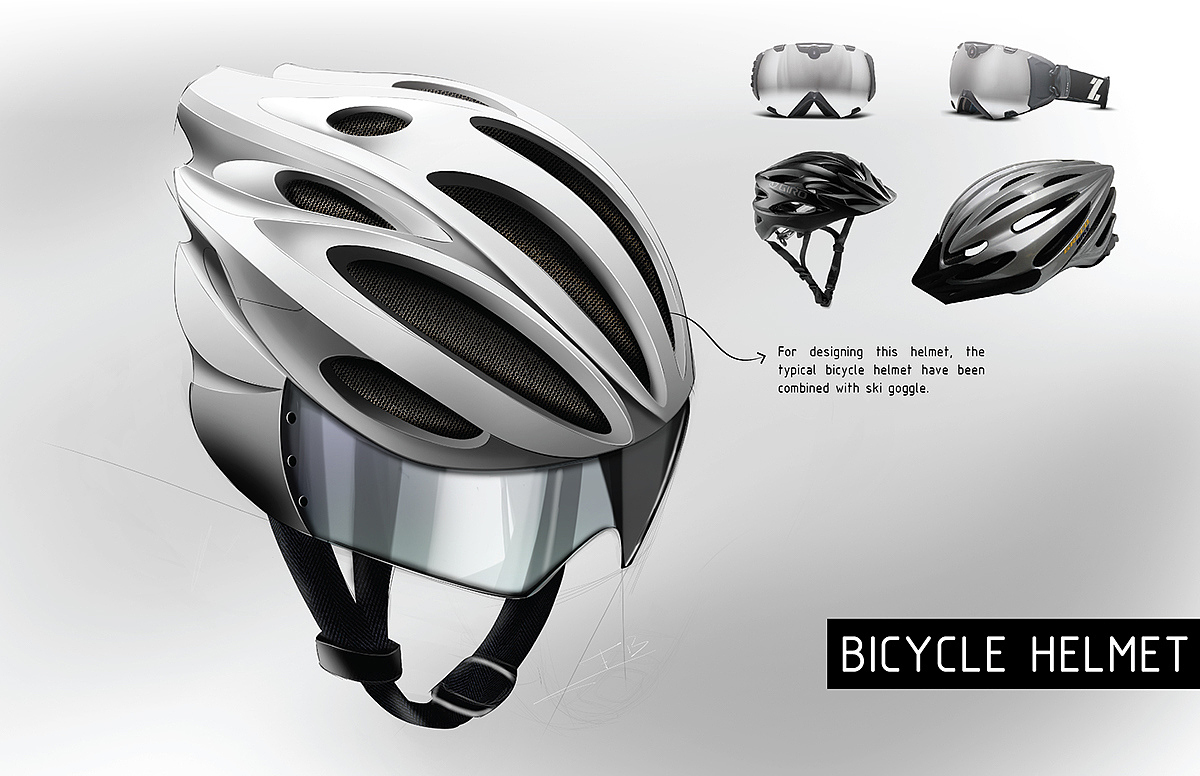 industrial design，outdoors，motion，Hand drawn，Helmet，