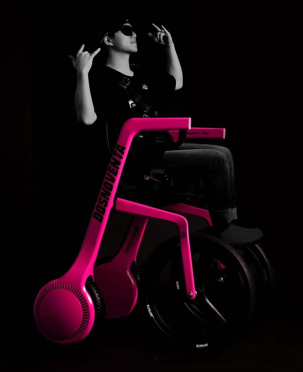 wheelchair，Pink，