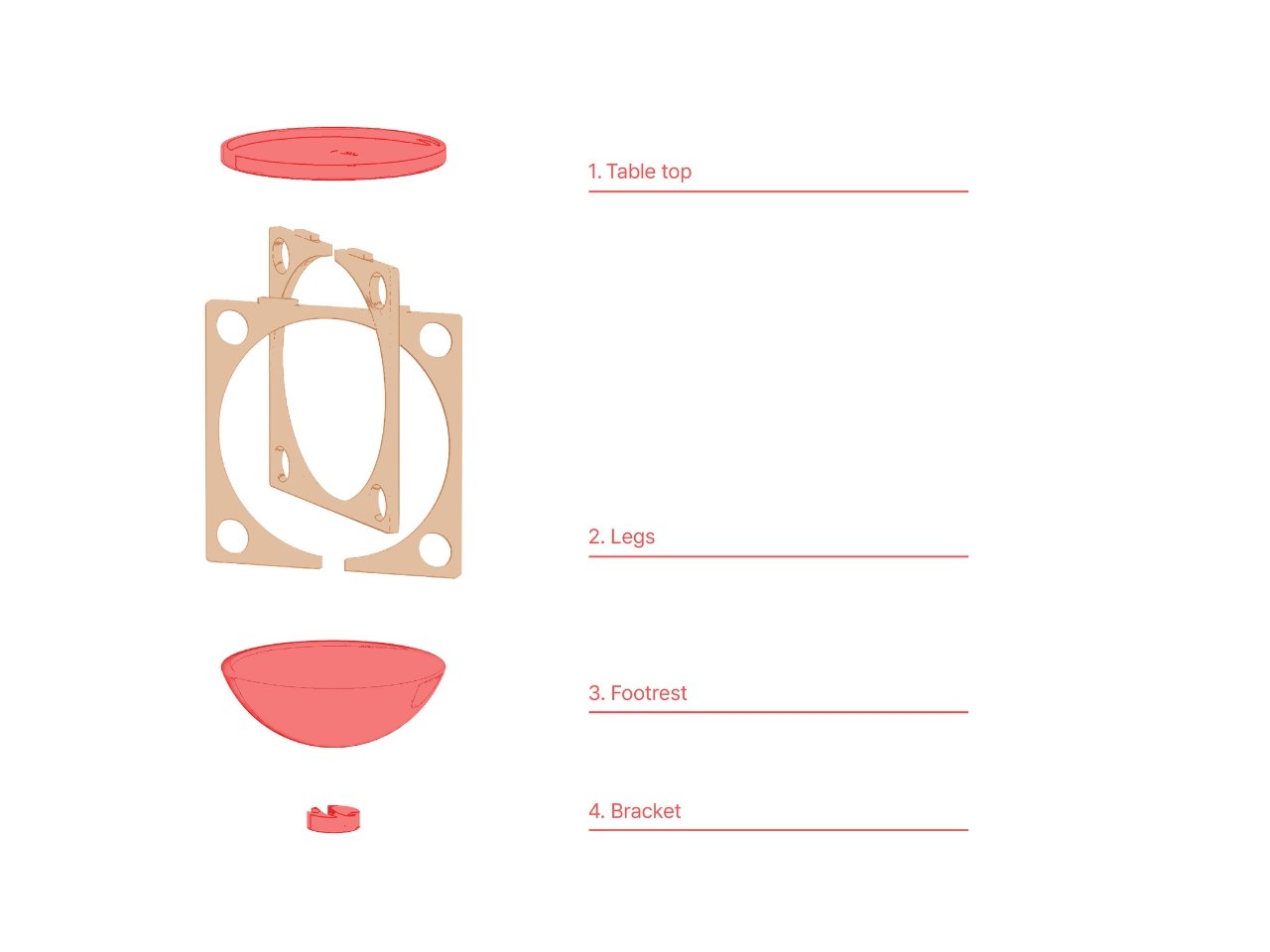 OTTO Footstool，Tumbler Inspiration，Ergonomics，Glued laminated timber，Multifunctional side table，