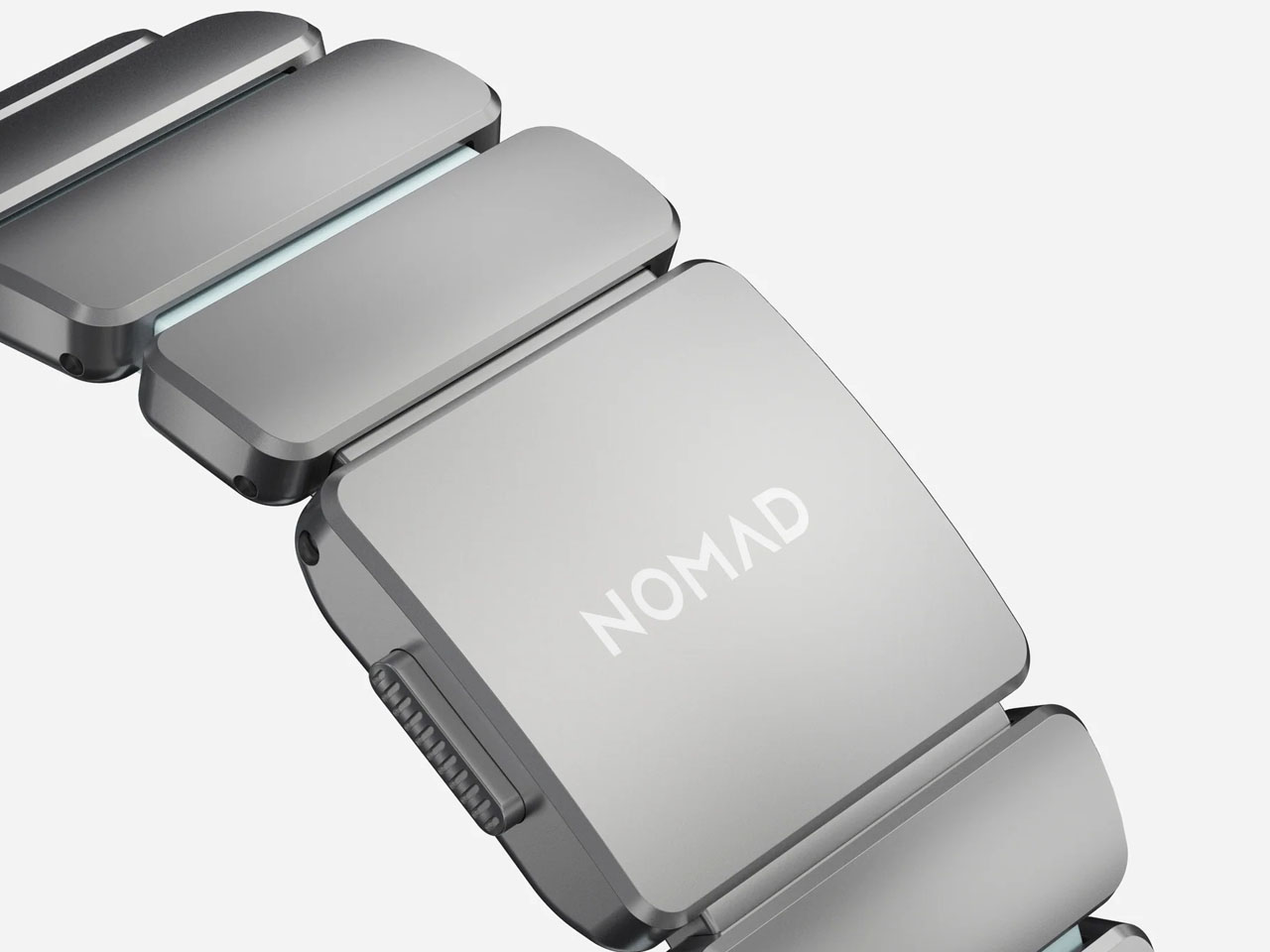 Nomad Stratos Band，Icy Blue Glow，Ultra Strap，Grade 4，titanium alloy，