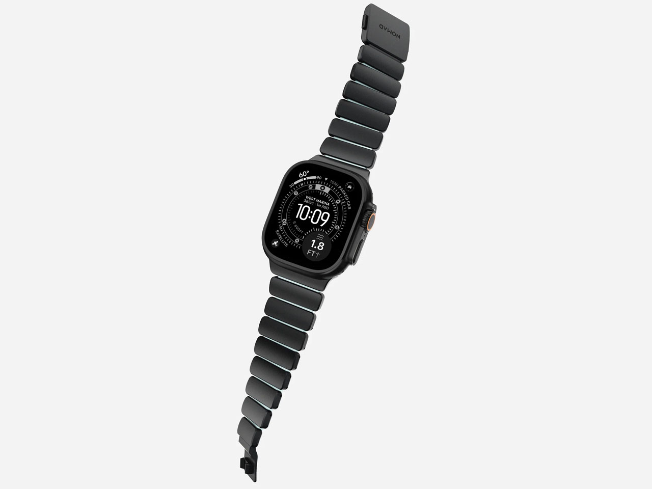 Nomad Stratos Band，Icy Blue Glow，Ultra Strap，Grade 4，titanium alloy，