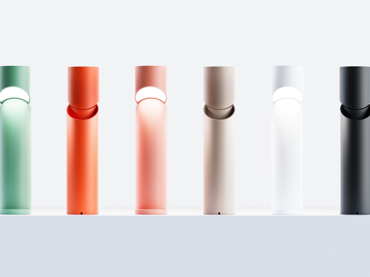 Court，chamfered cylindrical lamp，Matte floor lamp，pastel color matching，lamps and lanterns，