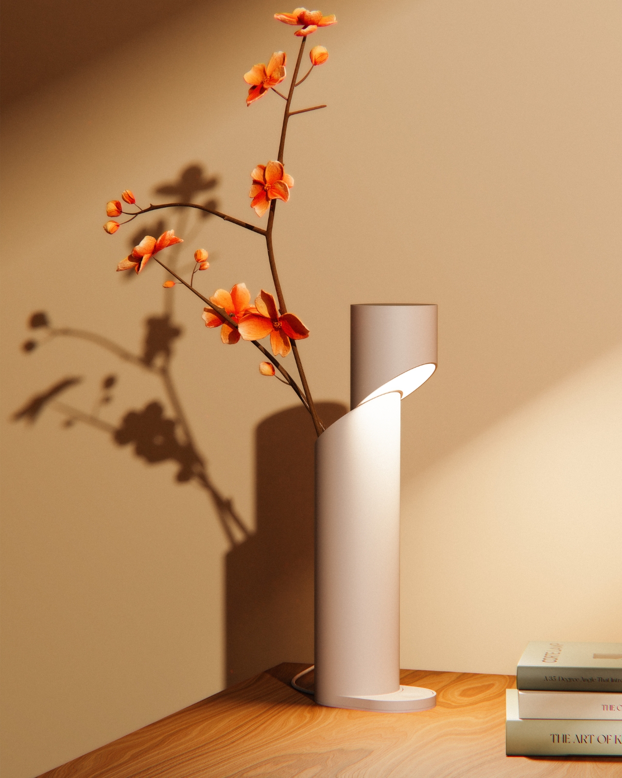 Court，chamfered cylindrical lamp，Matte floor lamp，pastel color matching，lamps and lanterns，