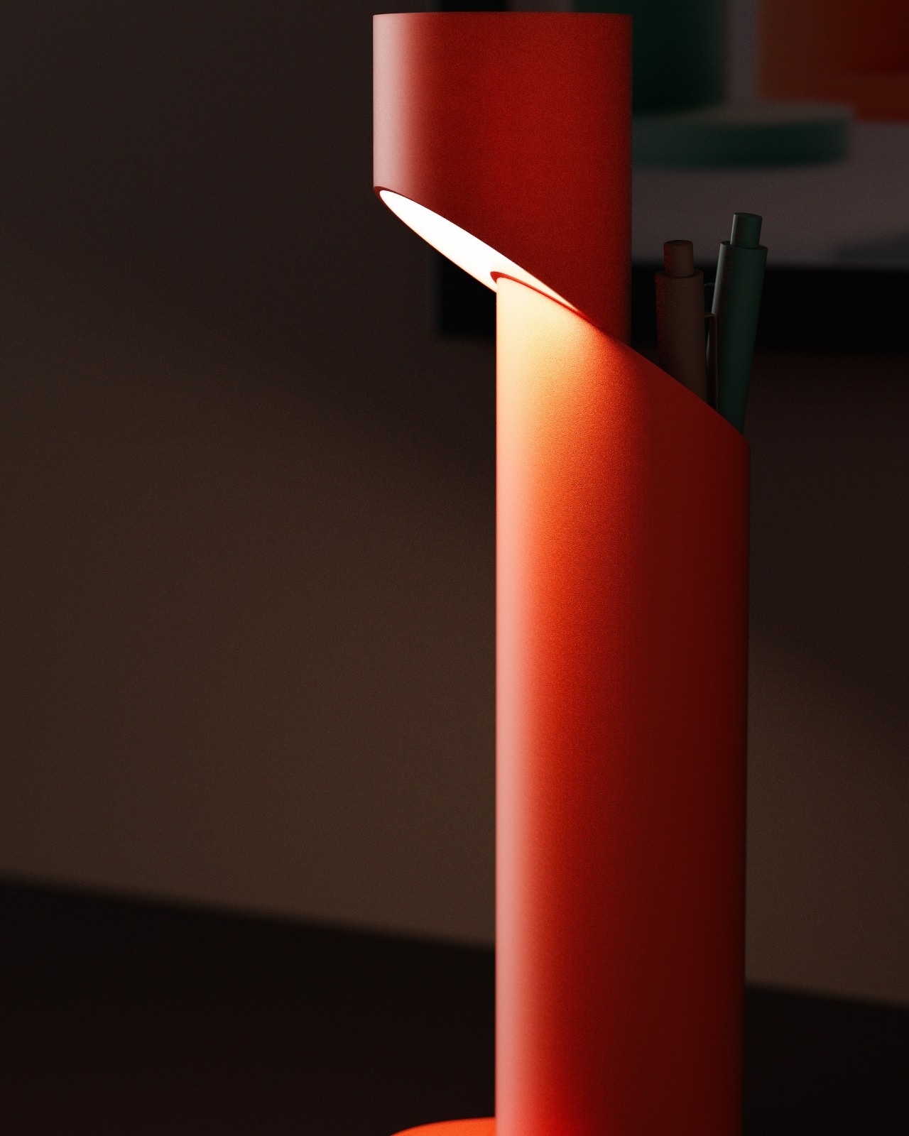 Court，chamfered cylindrical lamp，Matte floor lamp，pastel color matching，lamps and lanterns，