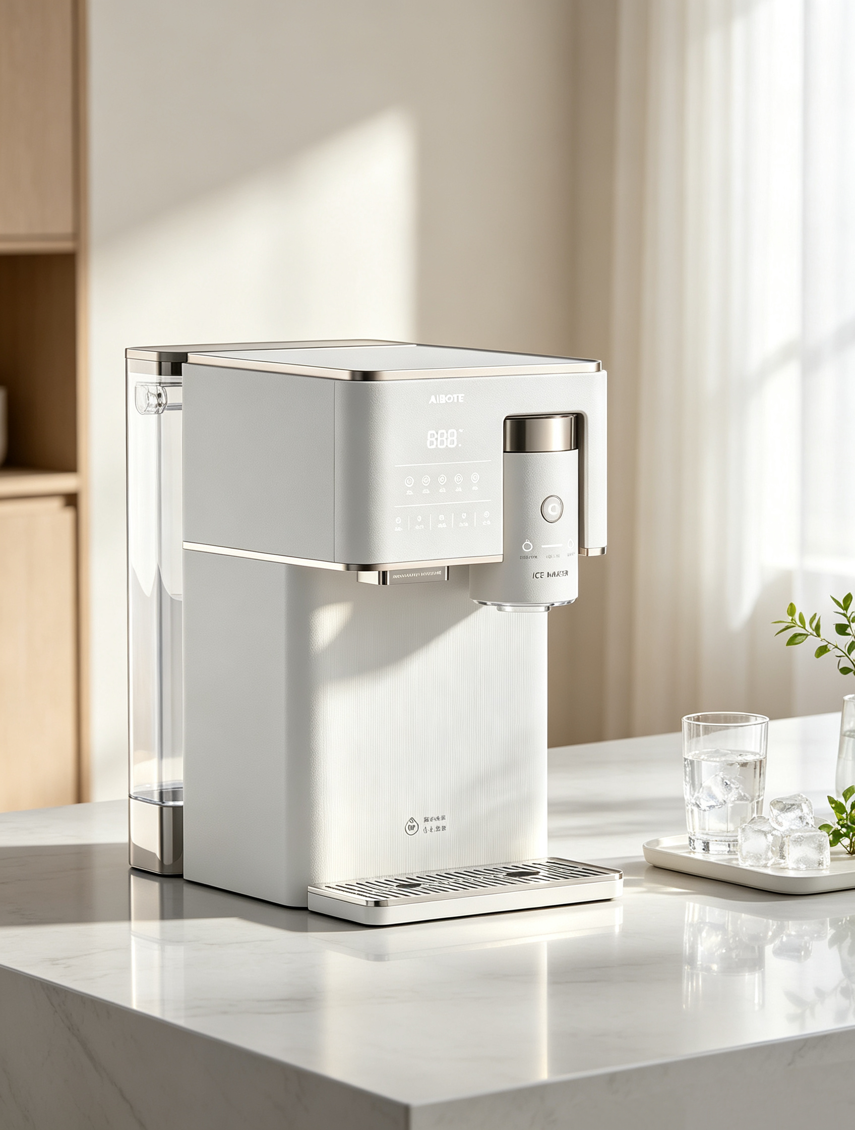 Water dispenser，Ice maker，mesa，Light luxury，Minimalist，