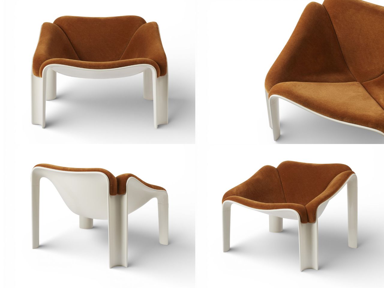 F300 Lounge，Leisure chair，HiREK Recycled Polymer，Mid-century design，