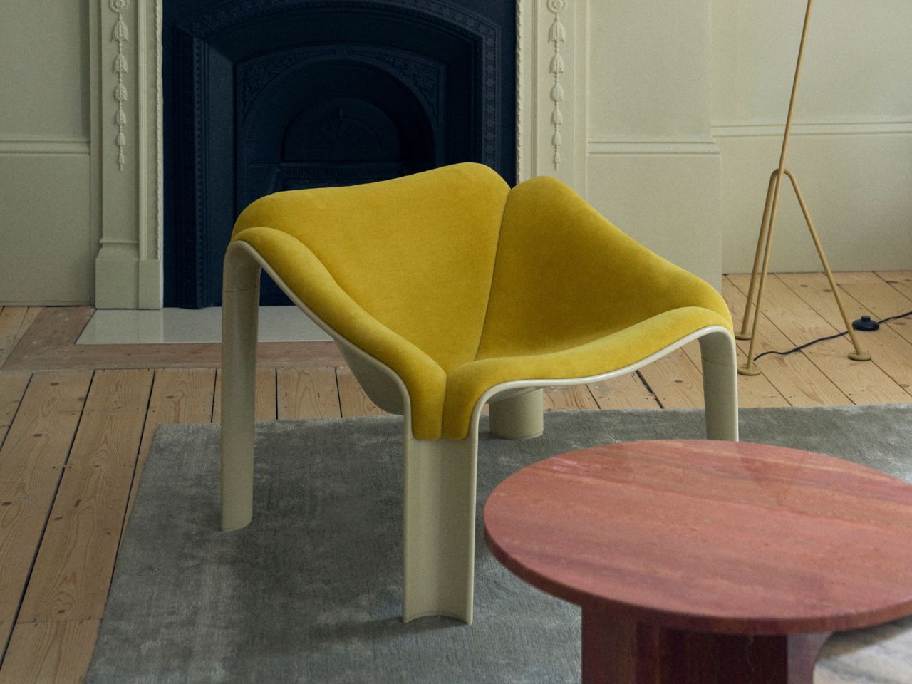 F300 Lounge，Leisure chair，HiREK Recycled Polymer，Mid-century design，
