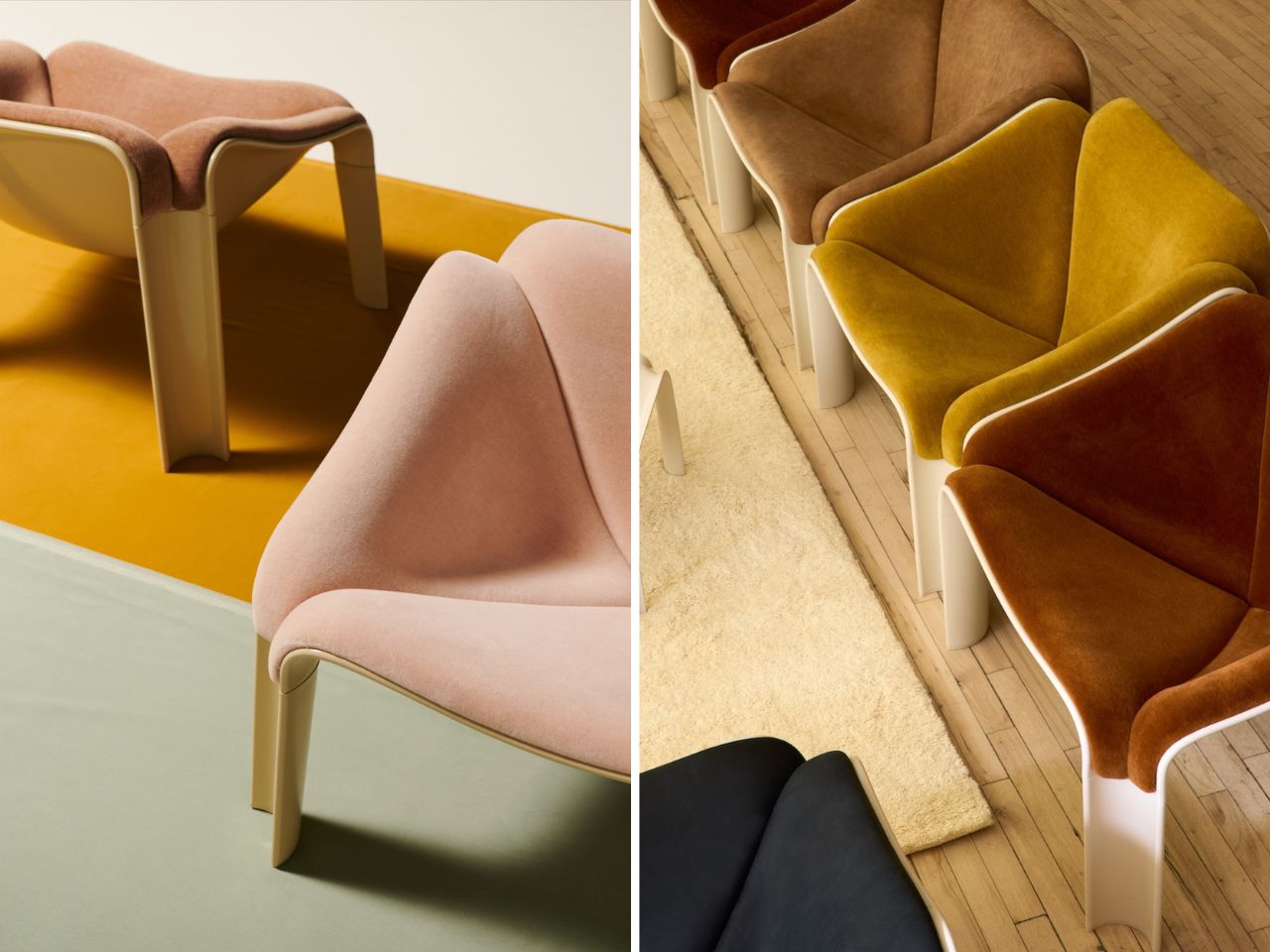 F300 Lounge，Leisure chair，HiREK Recycled Polymer，Mid-century design，
