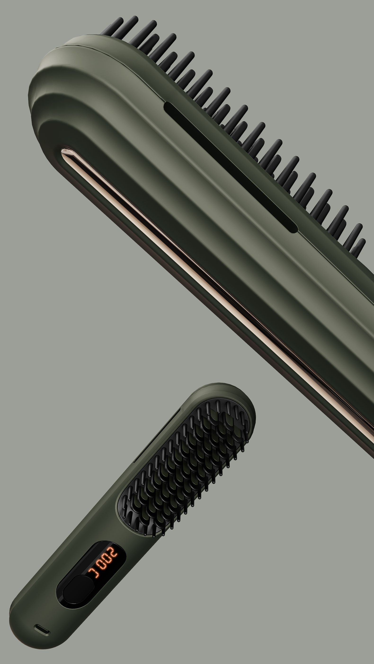 Personal care products，Straight hair comb，Texture design，Mori Style，Greens IP，cactus，Hair comb，comb，