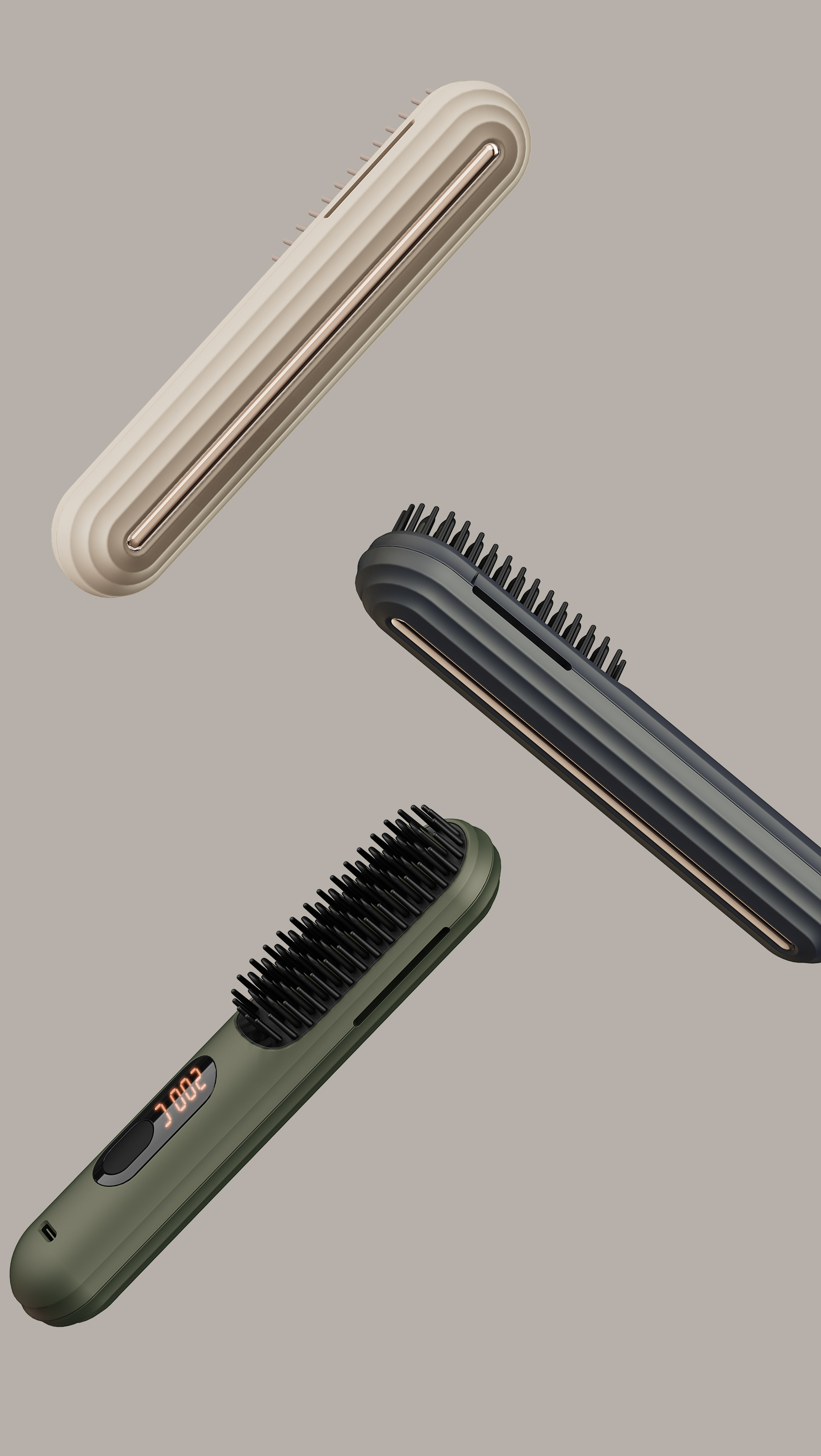 Personal care products，Straight hair comb，Texture design，Mori Style，Greens IP，cactus，Hair comb，comb，