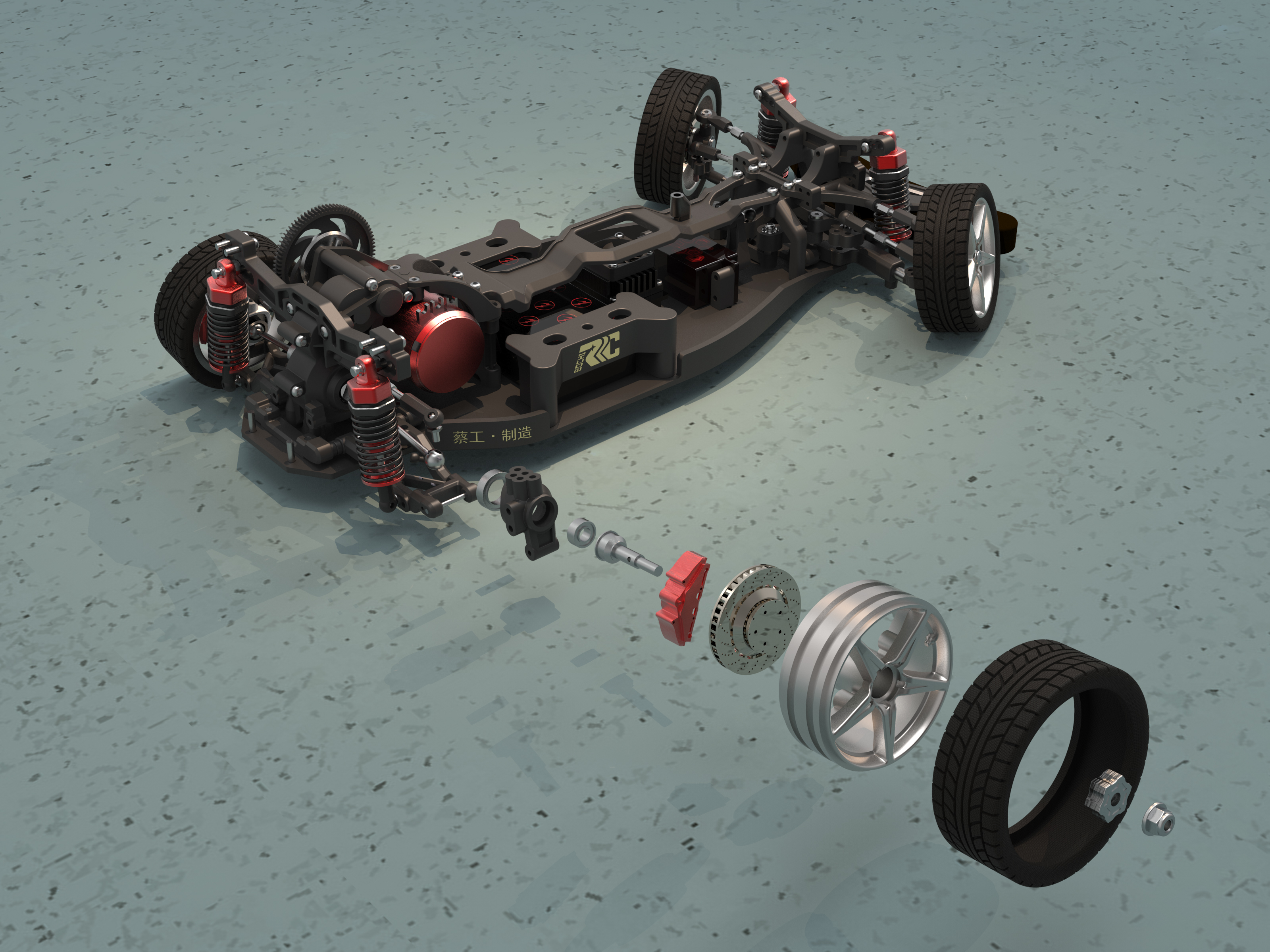 vehicle，RC，Remote control model，frame design，