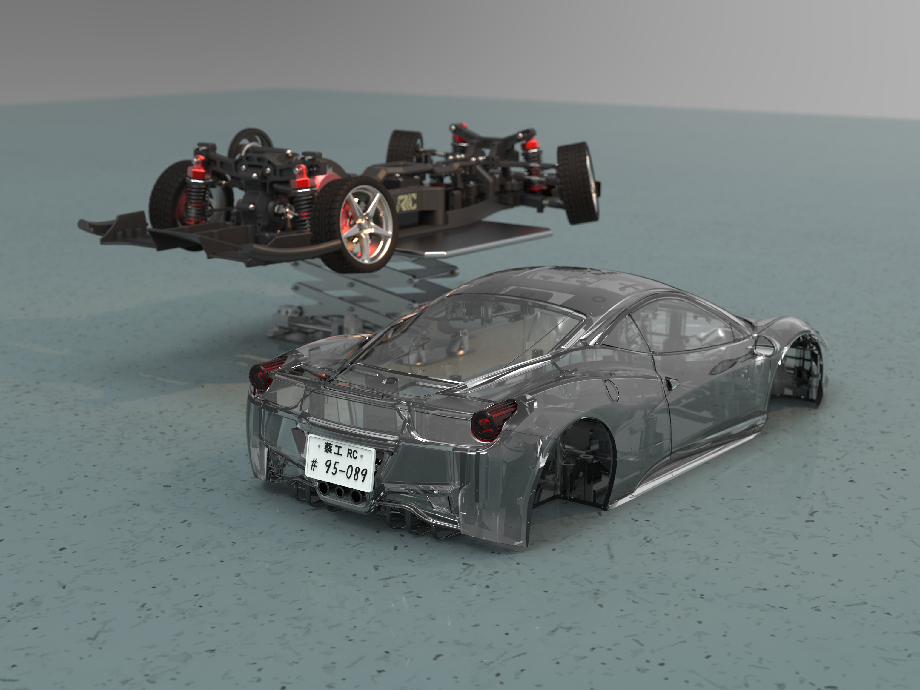 vehicle，RC，Remote control model，frame design，