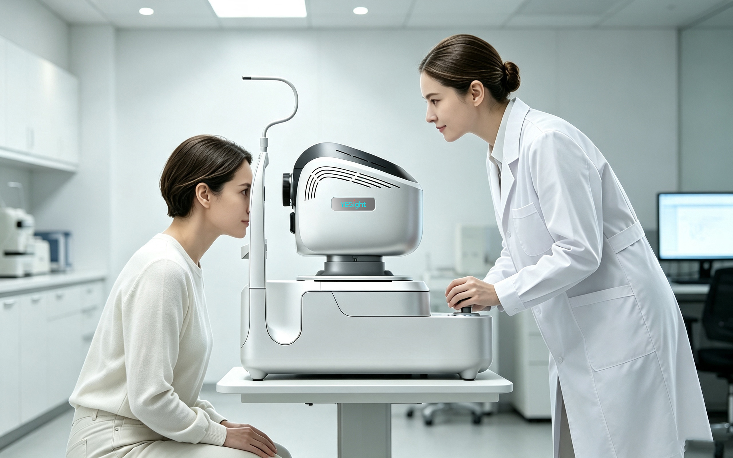 fundus camera ，medical apparatus and instruments，industrial design，High-end texture，Eye Screening，