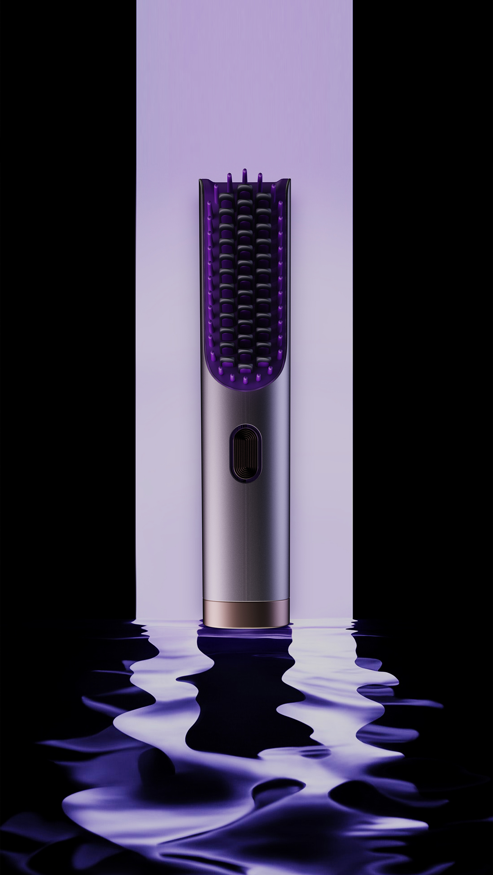 Personal care products，Minimalism，Straight hair comb，Metallic texture，Color contrast design，Advanced sense，Dyson wind，