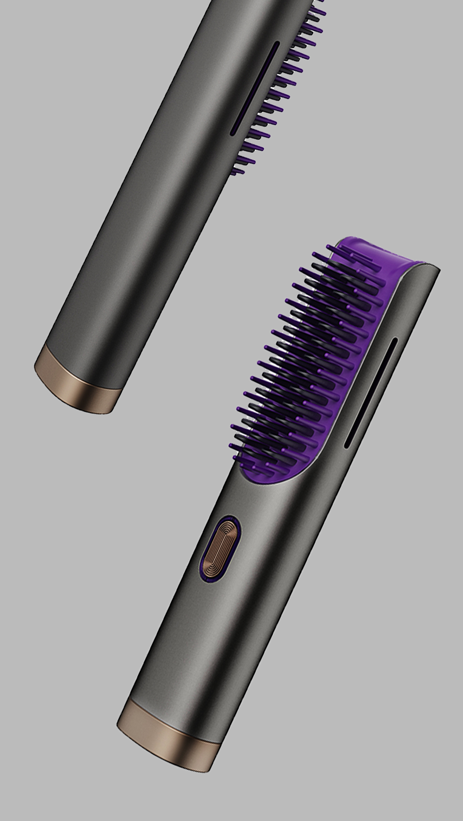 Personal care products，Minimalism，Straight hair comb，Metallic texture，Color contrast design，Advanced sense，Dyson wind，