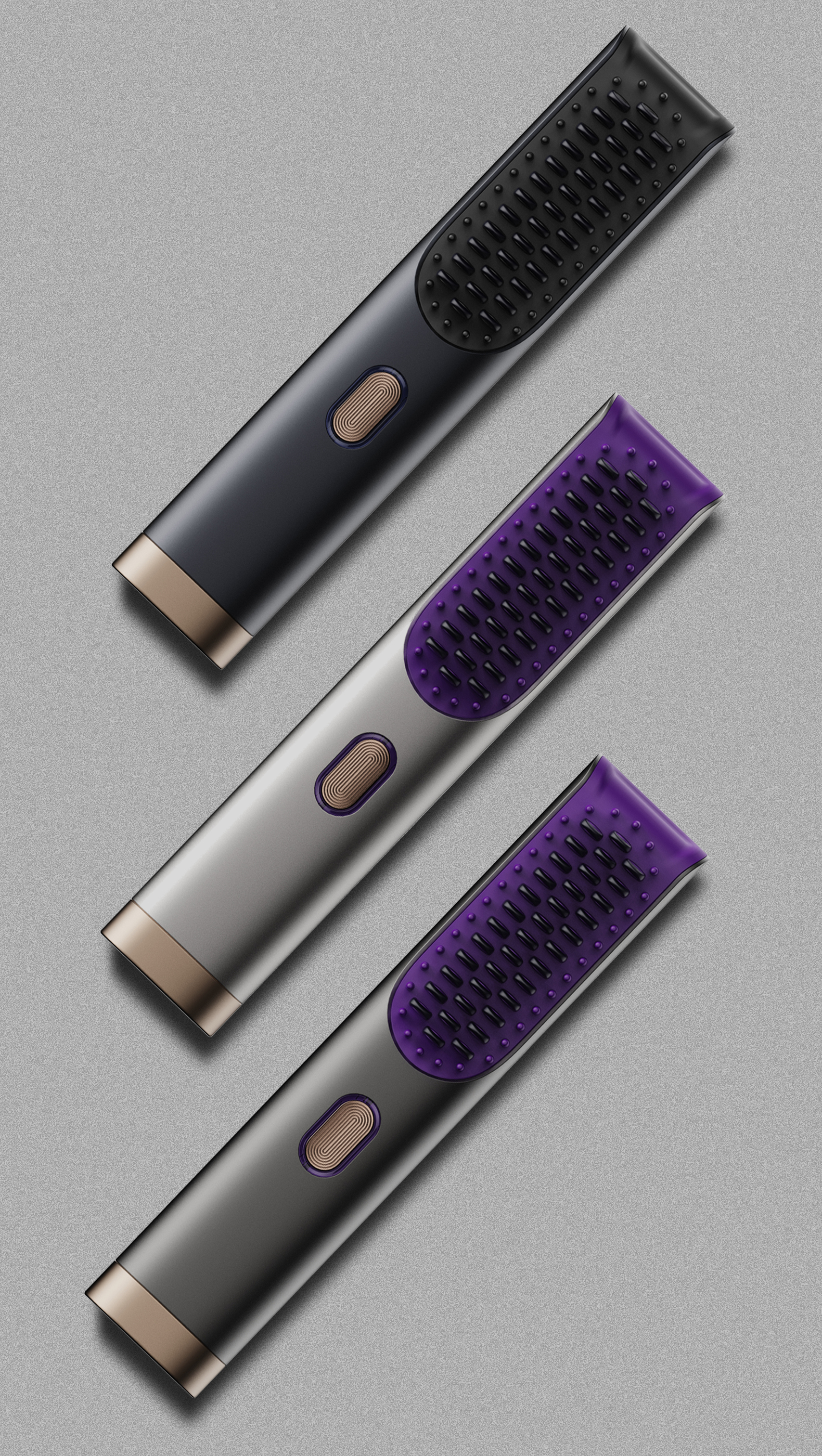 Personal care products，Minimalism，Straight hair comb，Metallic texture，Color contrast design，Advanced sense，Dyson wind，