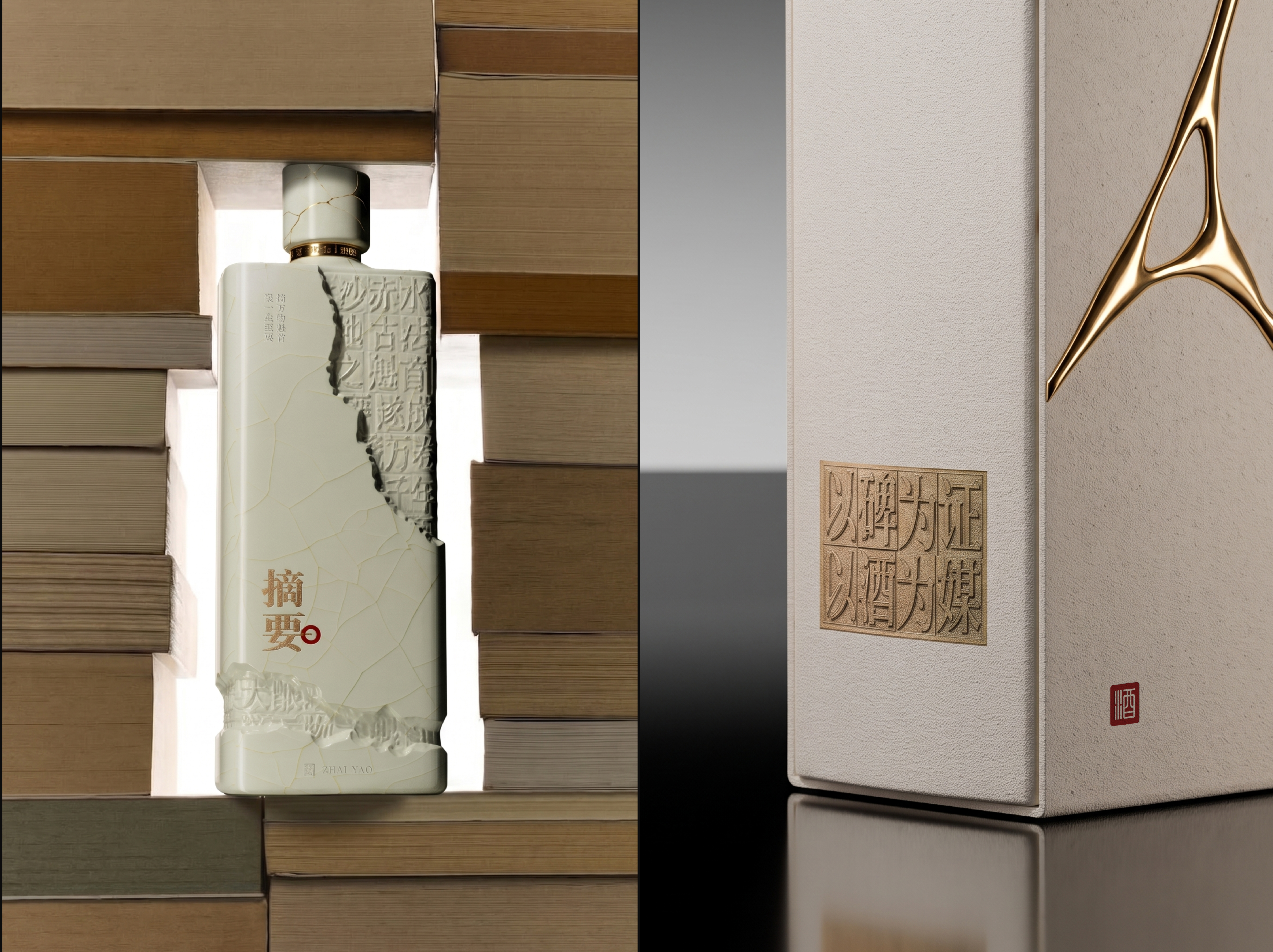 packing design，Stand cool.，Summary of wine，Shanghai Mick Design，Abstract Liquor Packaging Design Competition，Station Cool Challenge，Designers are standing cool，bottle shape design，