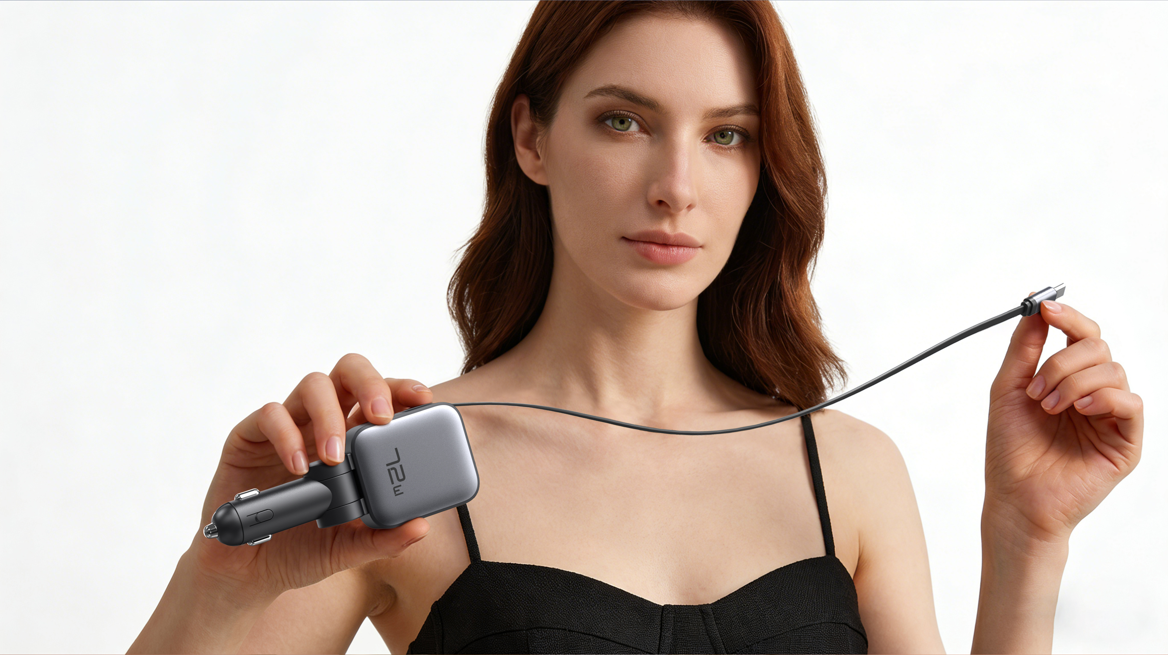 Telescopic line car charger，Digital，Car charger，Car charging，flexible wire，vehicle，