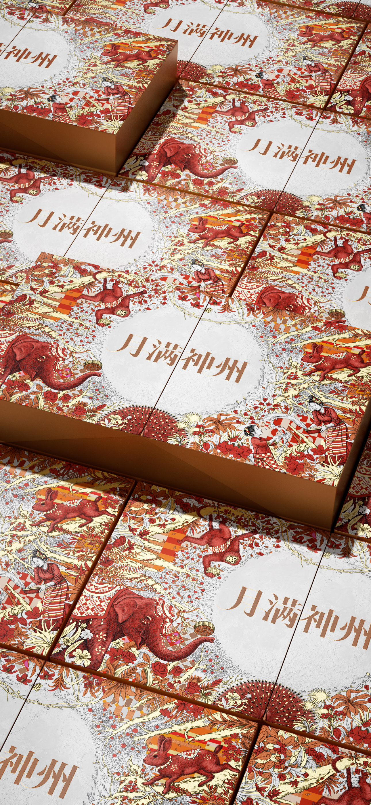 Design，packing design，Gift box packaging，Moon cake gift box，Pan Hu Design，Pan Xiangji，