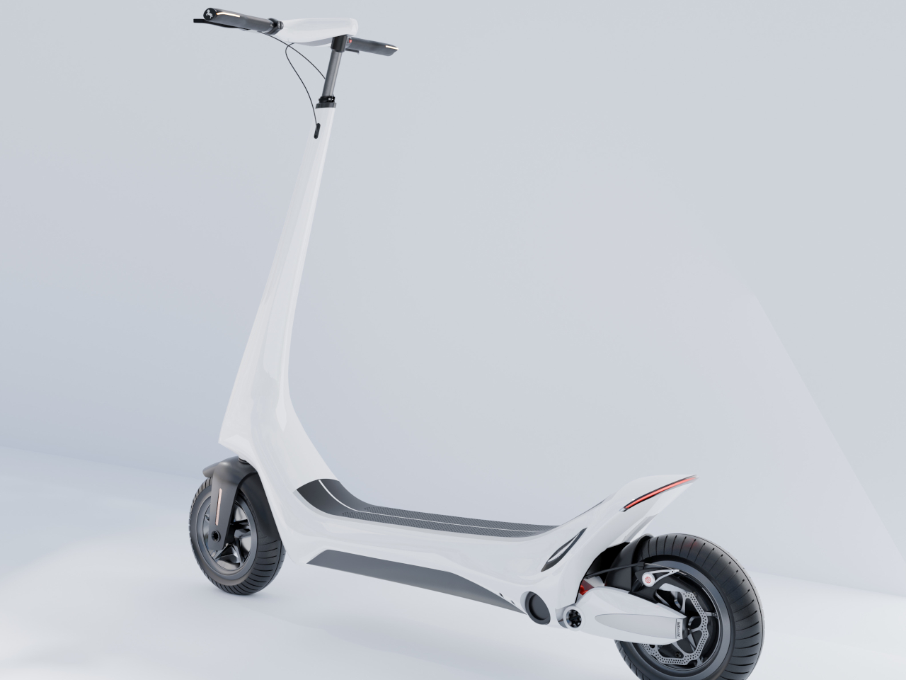 E-Scooter，Ferrari style，Electric scooter，Seamless Shell，Sculpture Body，
