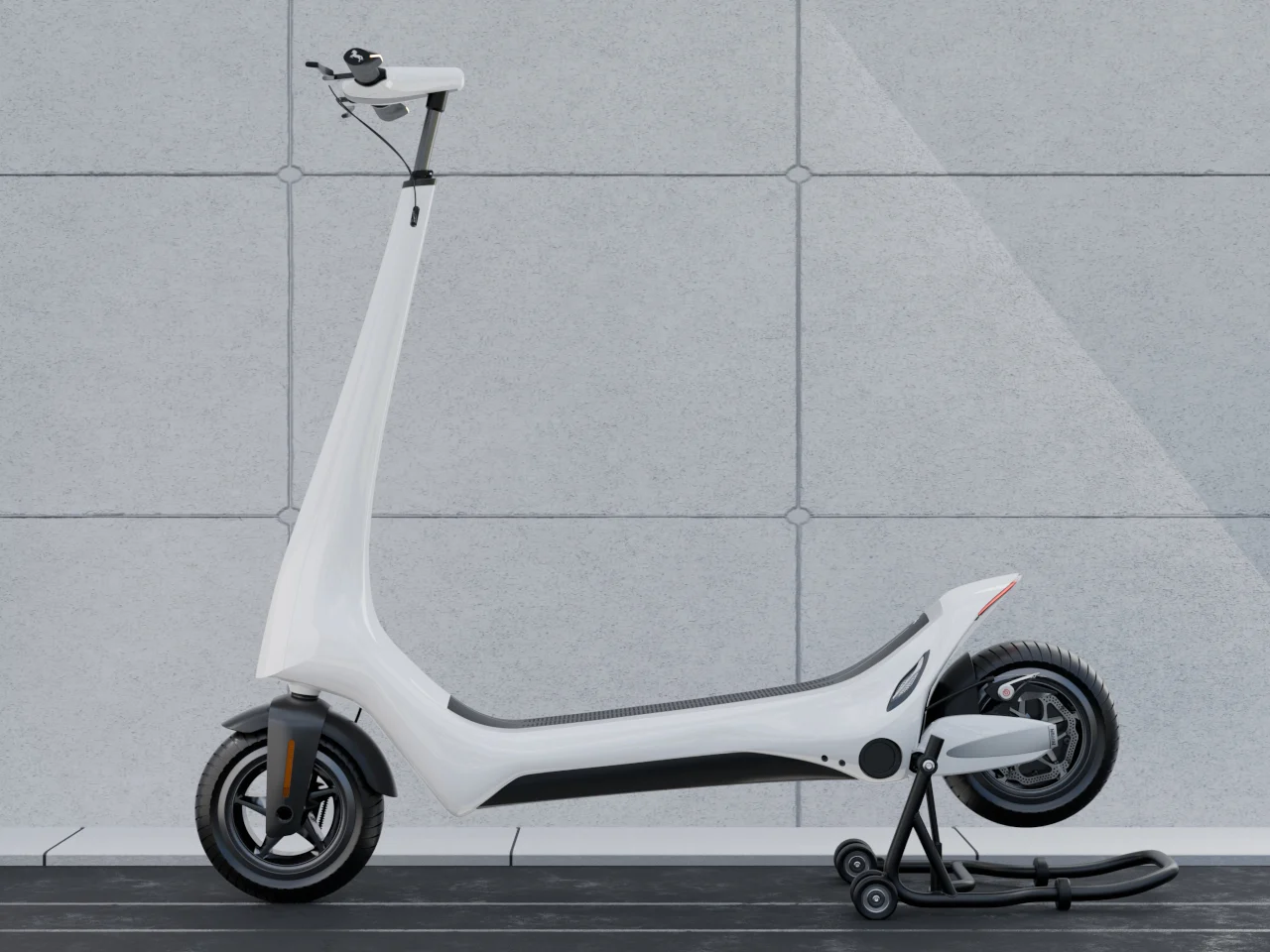 E-Scooter，Ferrari style，Electric scooter，Seamless Shell，Sculpture Body，