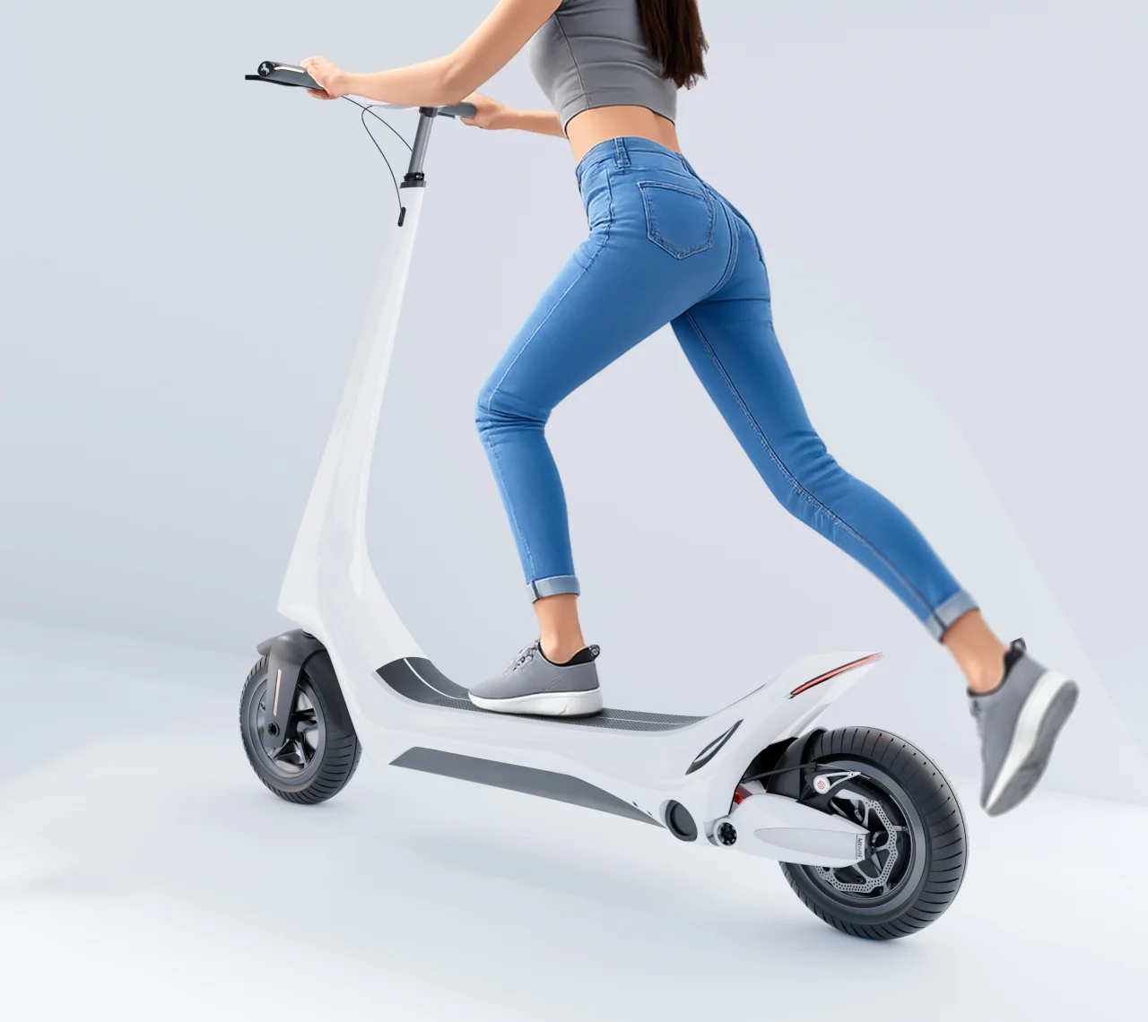 E-Scooter，Ferrari style，Electric scooter，Seamless Shell，Sculpture Body，