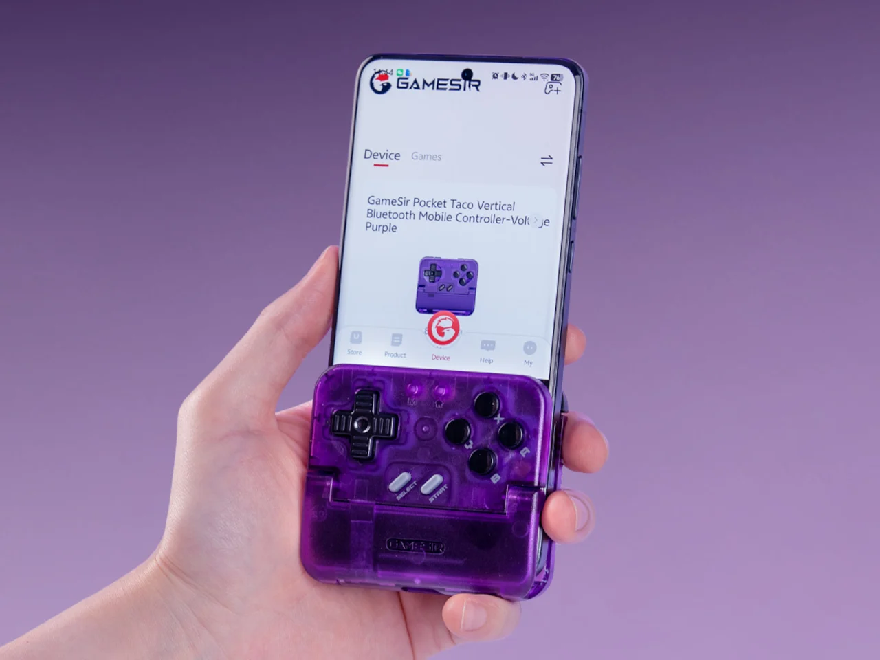 Pocket Taco，Vertical Handle，Mobile phone clip-on，Retro Simulator，purple，
