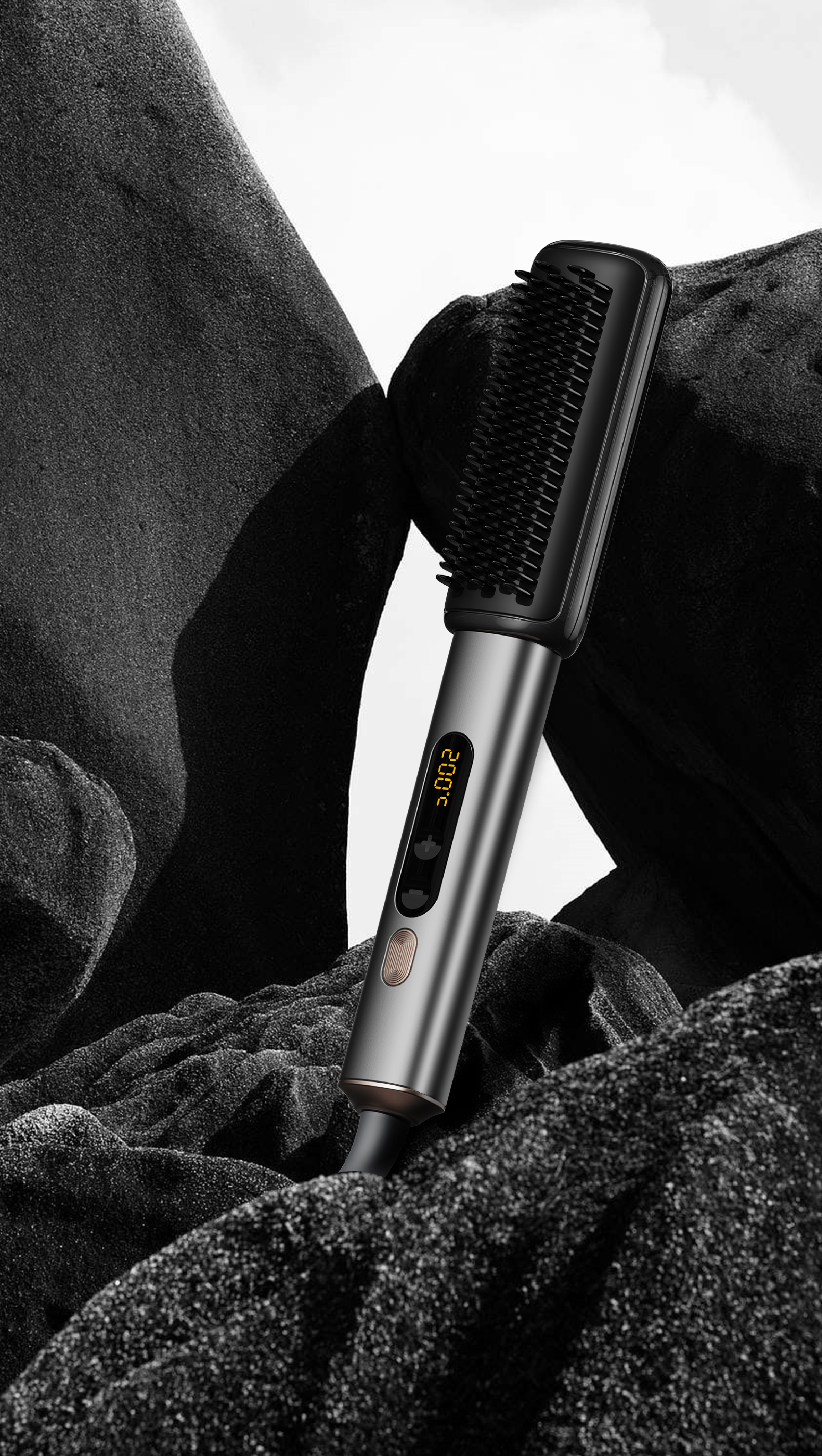 Straight hair comb，steam，Digital display，Visualized sump，Personal care products，Household Electric Appliances，Beauty products，Advanced sense，