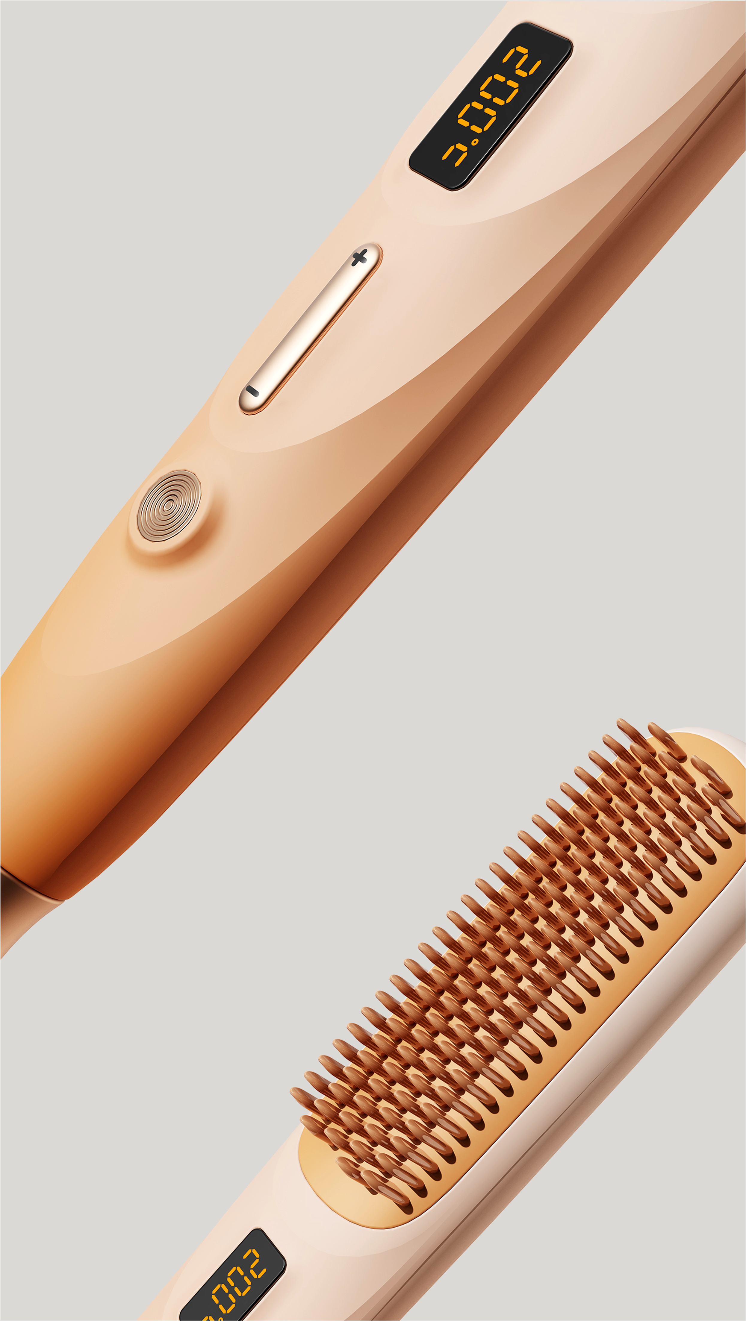 Personal care products，Straight hair comb，steam，Gradient，Maiden heart，Vanishing surface，With water tank，Macarone color system，