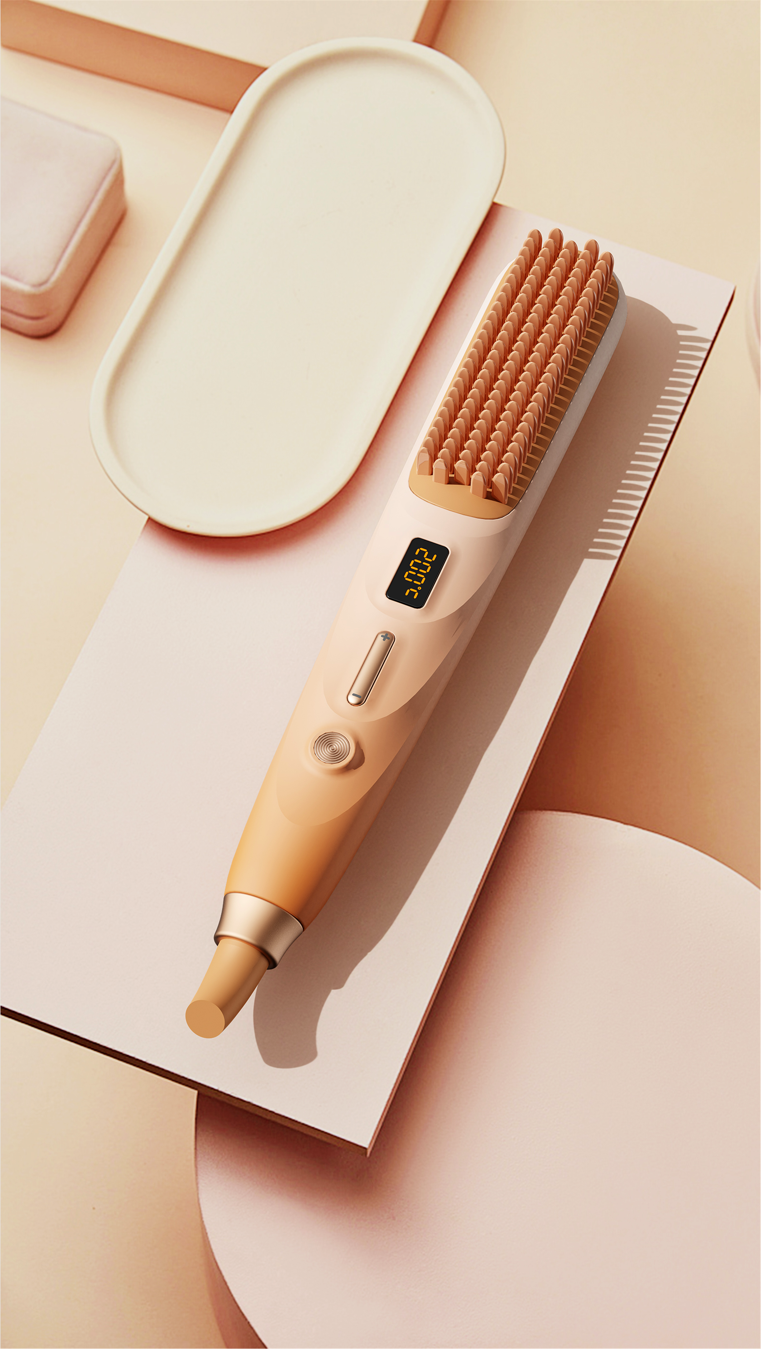 Personal care products，Straight hair comb，steam，Gradient，Maiden heart，Vanishing surface，With water tank，Macarone color system，