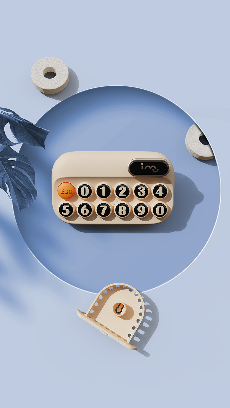 Parking sign，Aromatherapy，Retro，Keypad，Cream wind，Color contrast，Q Meng，Mellow，