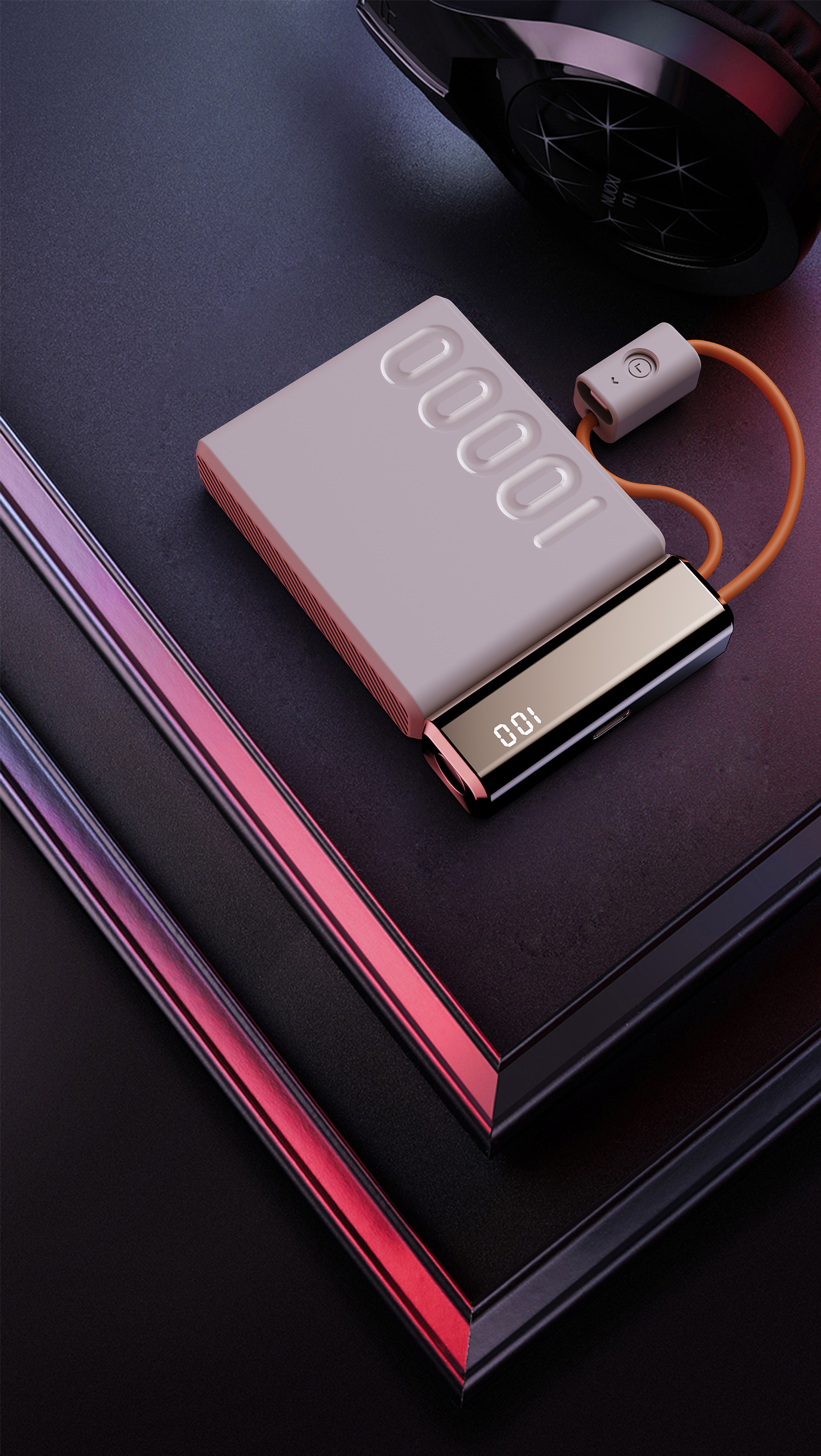 portable source，portable battery，10000mAh，modularization，Color contrast，Own line，