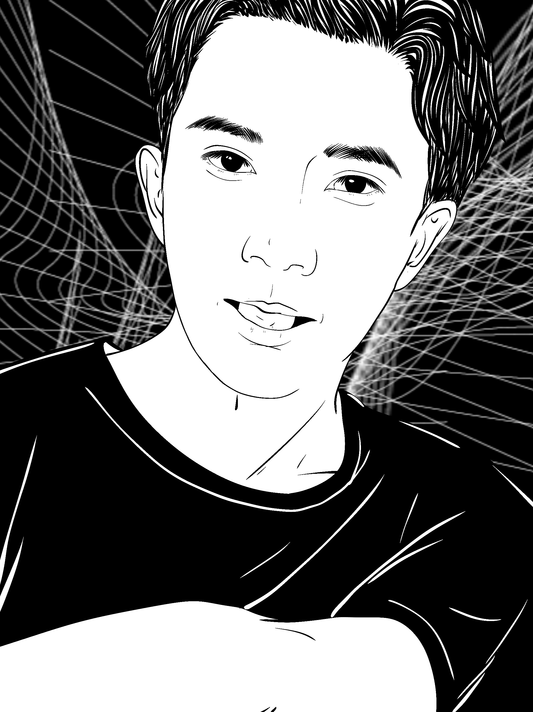 black and white，